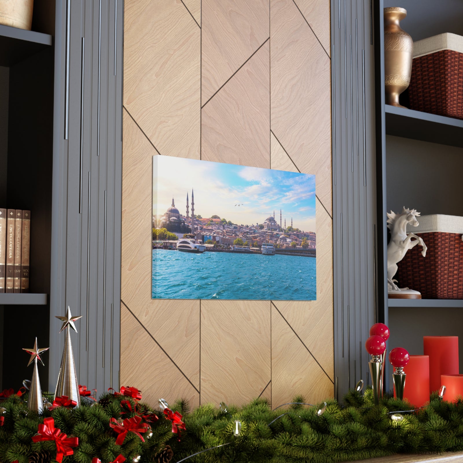 Istanbul Daytime Skyline Canvas Artwork High-Quality Breathtaking Stunning Cityscape for Home Decor Ready to Hang-Express Your Love Gifts
