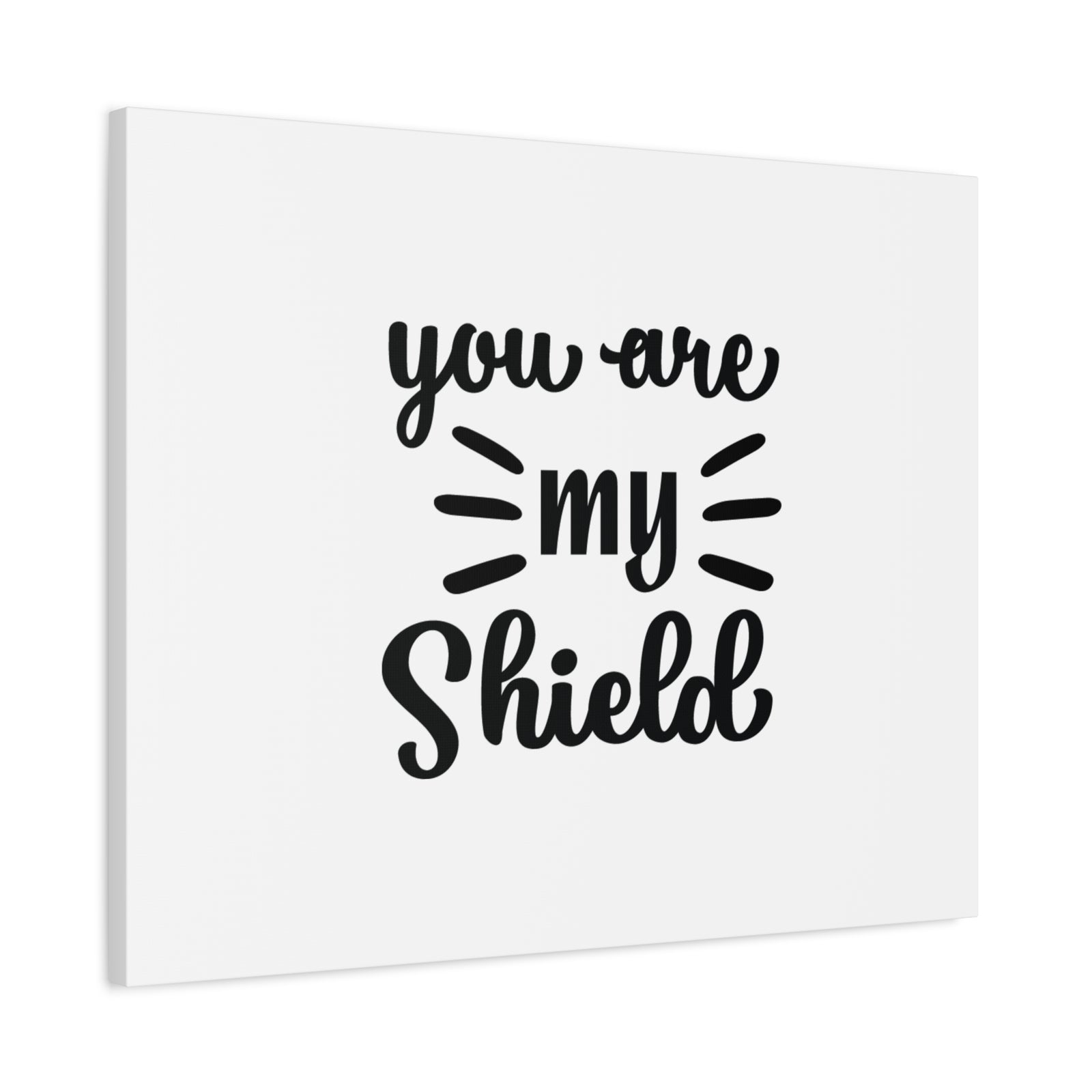 Scripture Canvas You Are My Shield Psalm 3:3 Christian Wall Art Bible Verse Print Ready to Hang-Express Your Love Gifts