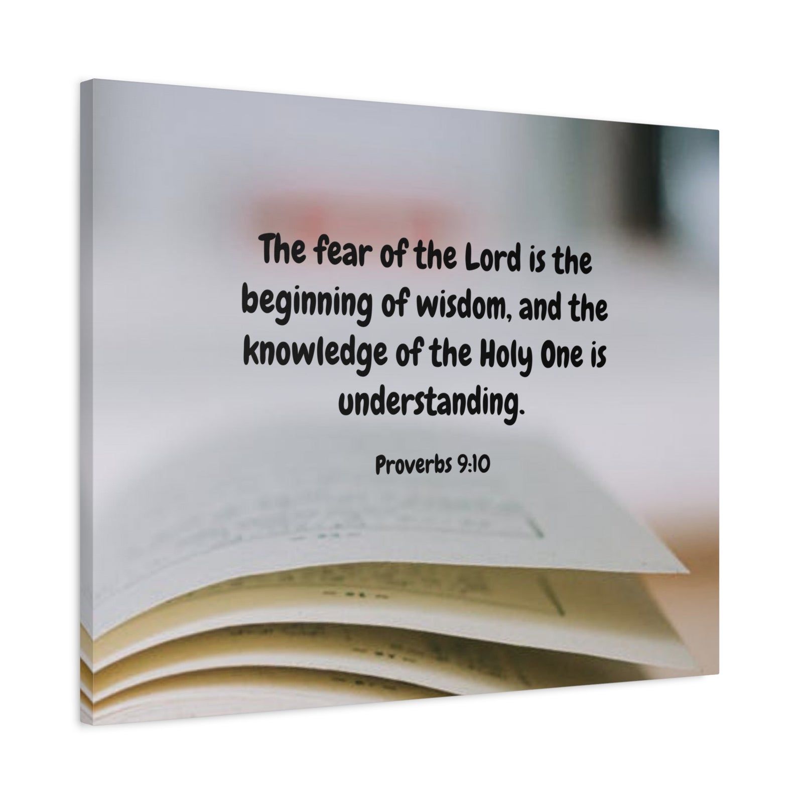 Scripture Walls Fear Of The Lord Proverbs 9:10 Bible Verse Canvas Christian Wall Art Ready to Hang-Express Your Love Gifts