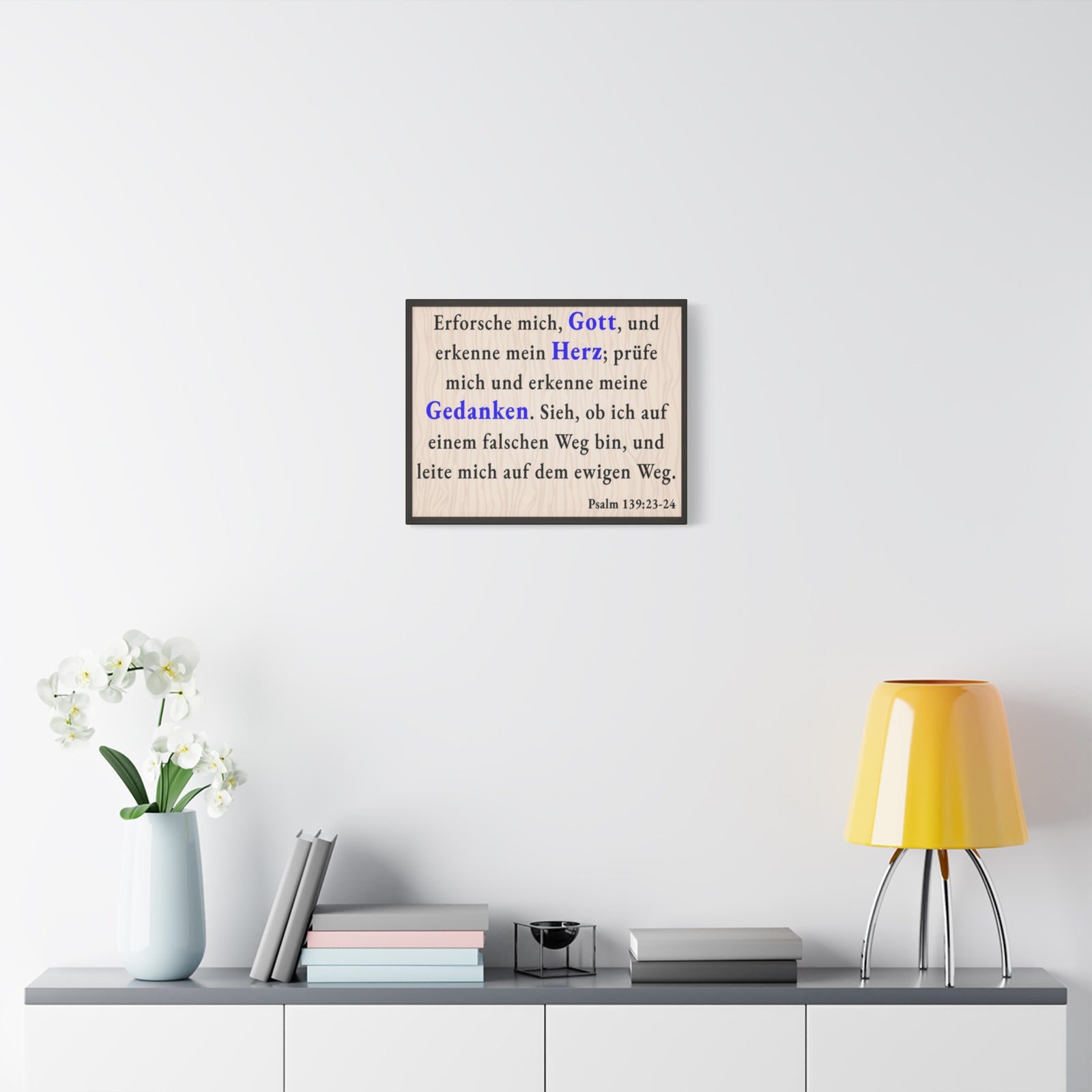 Scripture Walls Psalm 139:23-24 Search Me God German Bible Verse Canvas Christian Wall Art Ready to Hang Unframed-Express Your Love Gifts
