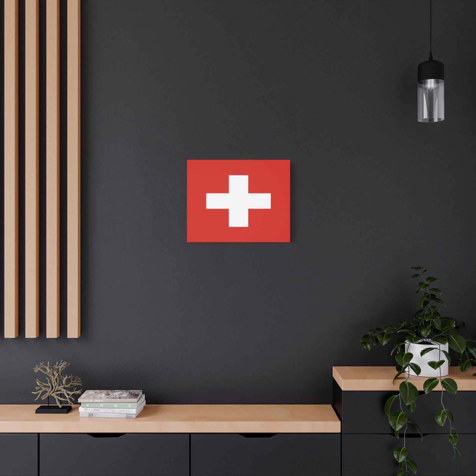 Switzerland Country Flag Canvas Vibrant Wall Art Unframed Home Decor-Express Your Love Gifts