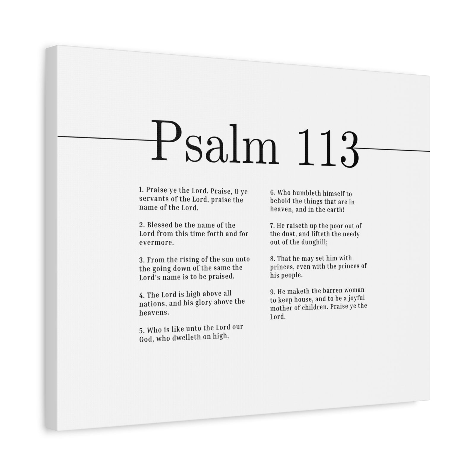 Scripture Canvas Servants Of The Lord Psalm 113 Christian Wall Art Bible Verse Print Ready to Hang-Express Your Love Gifts