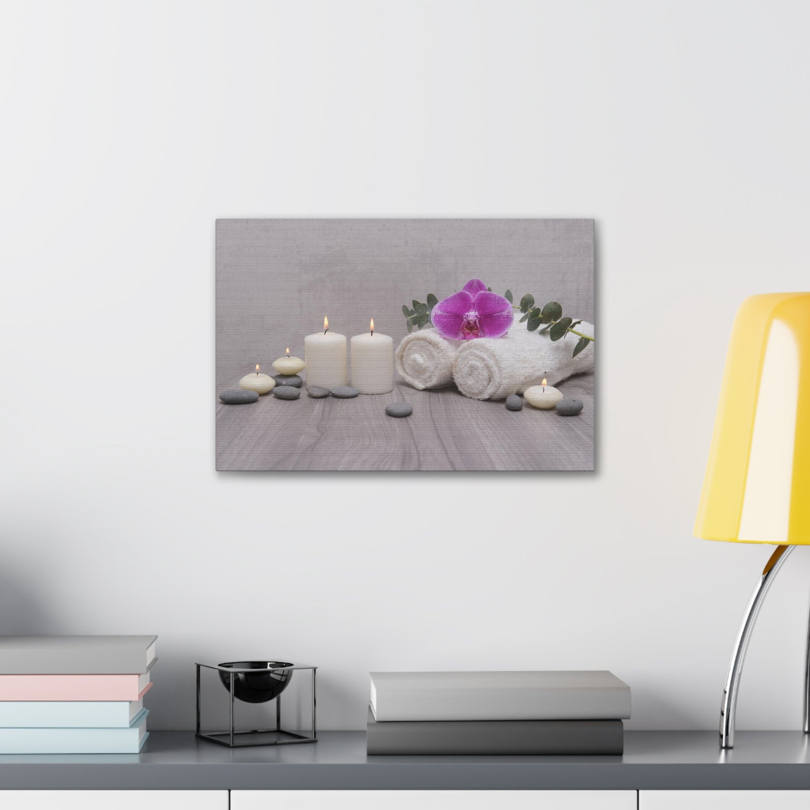 Towel with Green Leaves Forest Floral Nature Photography Canvas Wall Art for Home Decor Ready-to-Hang-Express Your Love Gifts