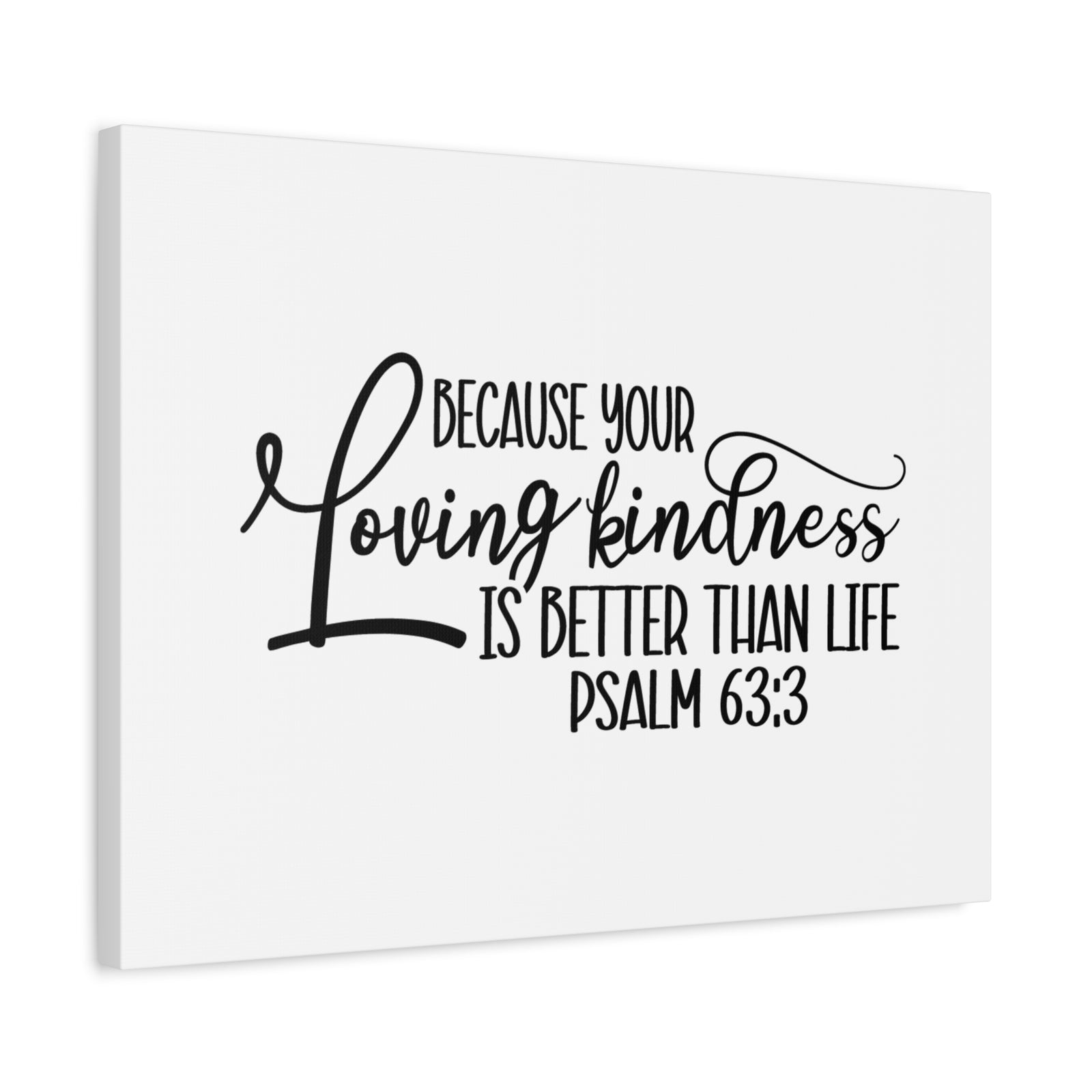 Scripture Canvas Better Than Life Psalm 63:3 Christian Wall Art Bible Verse Print Ready to Hang-Express Your Love Gifts