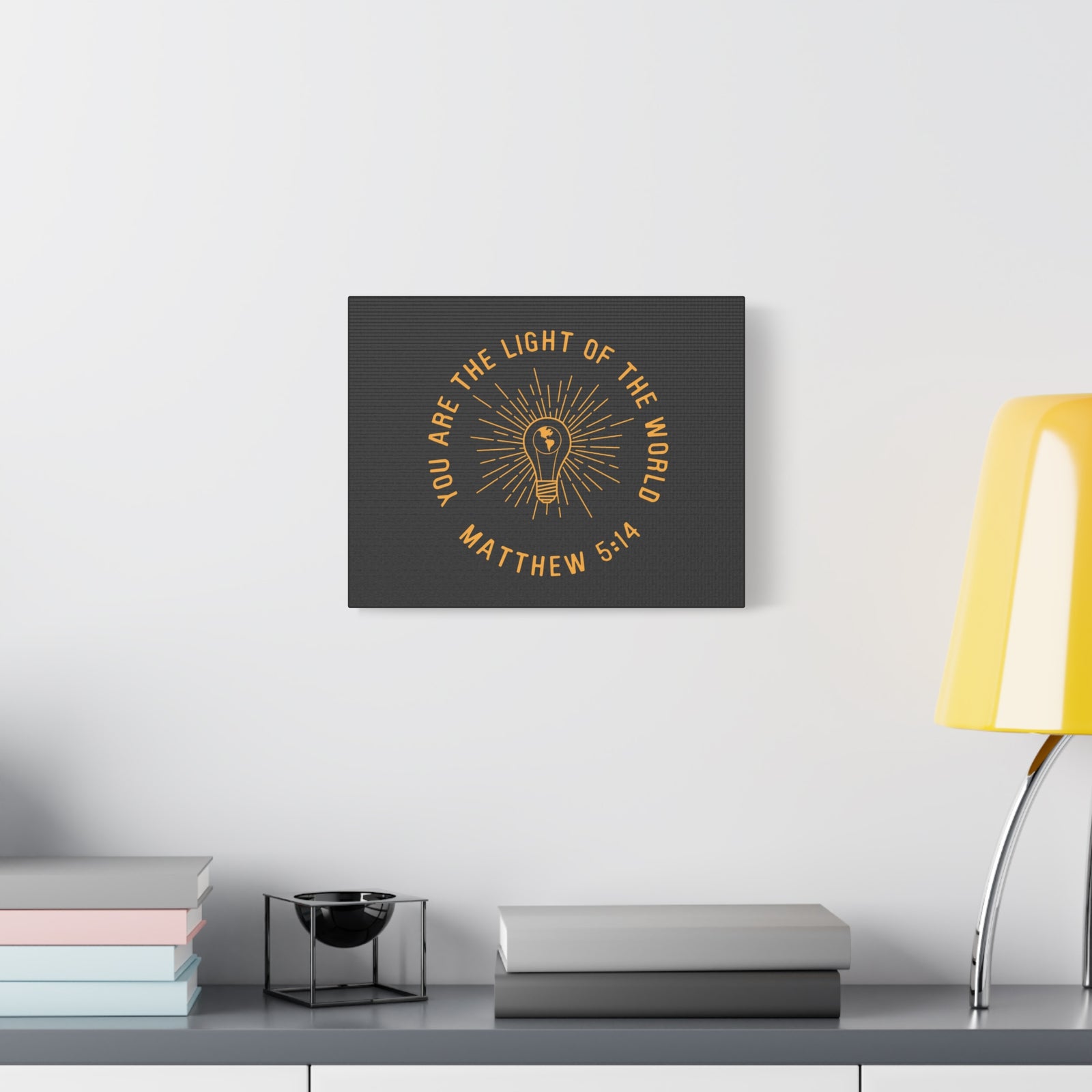 Scripture Canvas You Are The Light Matthew 5:14 Christian Wall Art Bible Verse Print Ready To Hang-Express Your Love Gifts