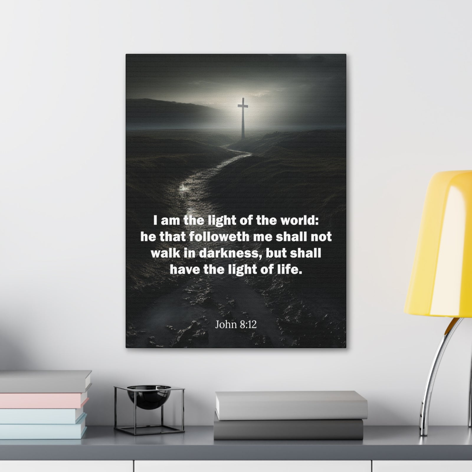 Scripture Walls I Am the Light of the World John 8:12 Christian Wall Art Print Ready to Hang Unframed-Express Your Love Gifts