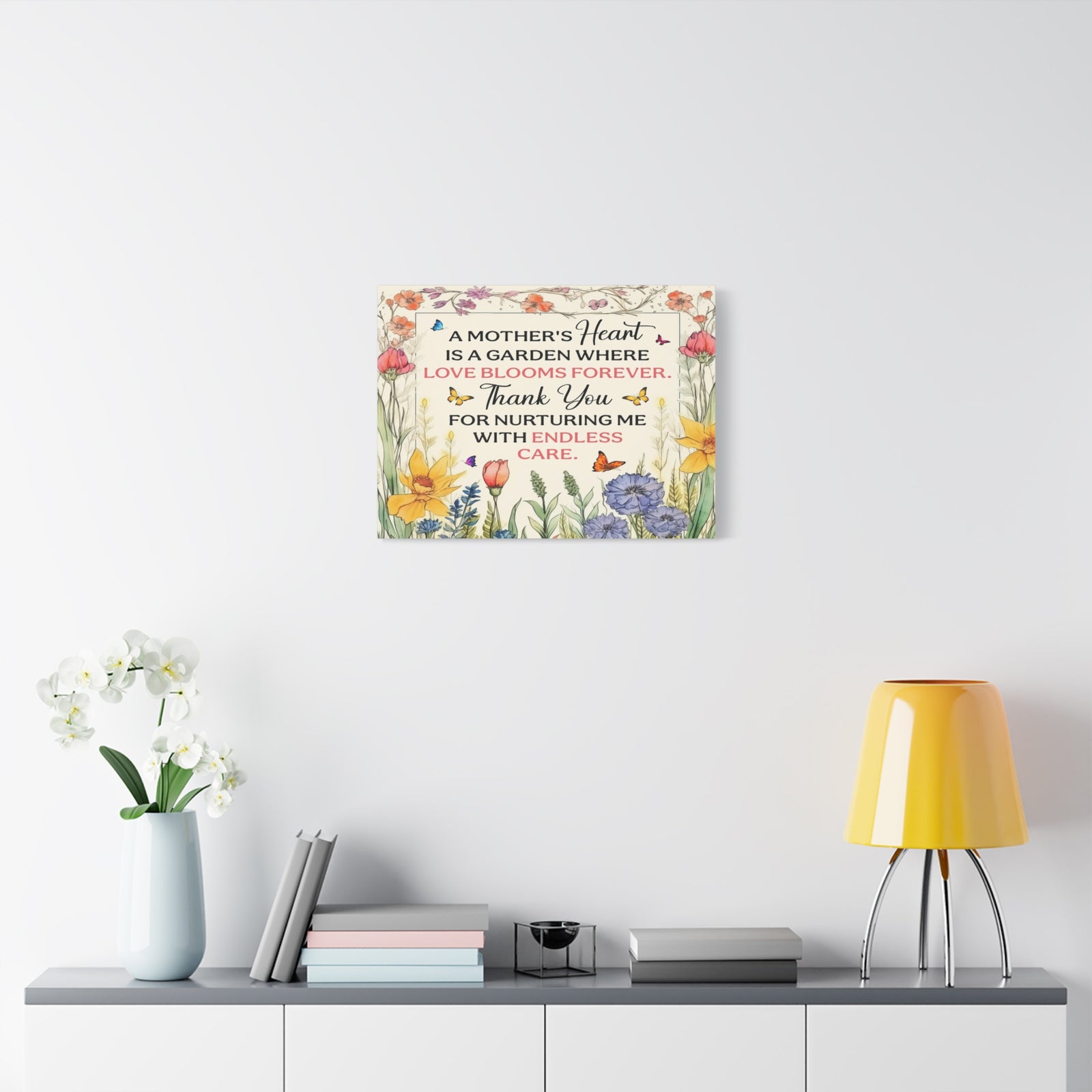 To Mom A Mother's Heart Inspirational Quote – Elegant Home Décor-Express Your Love Gifts