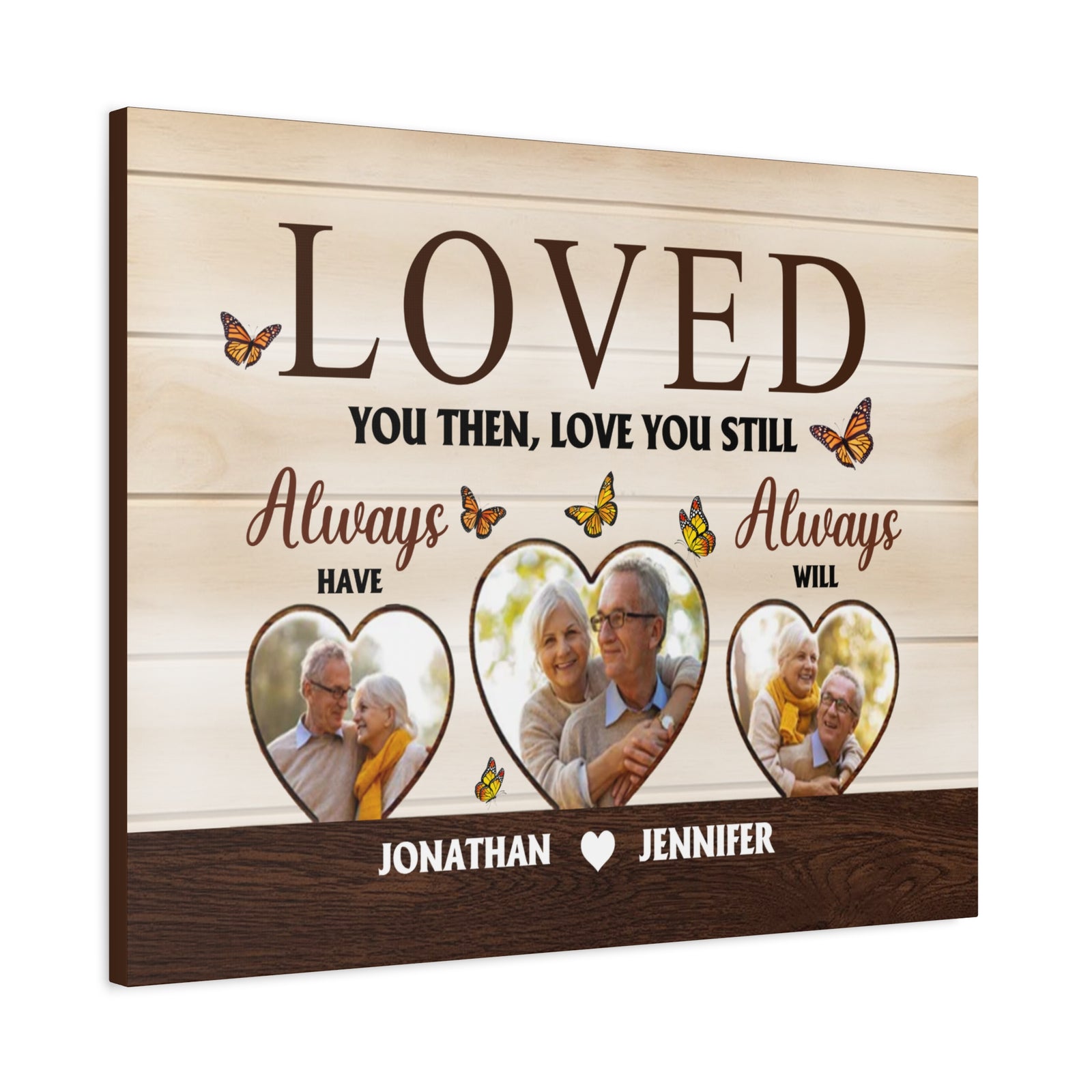 Personalized Loved You Then, Love You Still Canvas Wall Art – Always Have, Always Will-Express Your Love Gifts