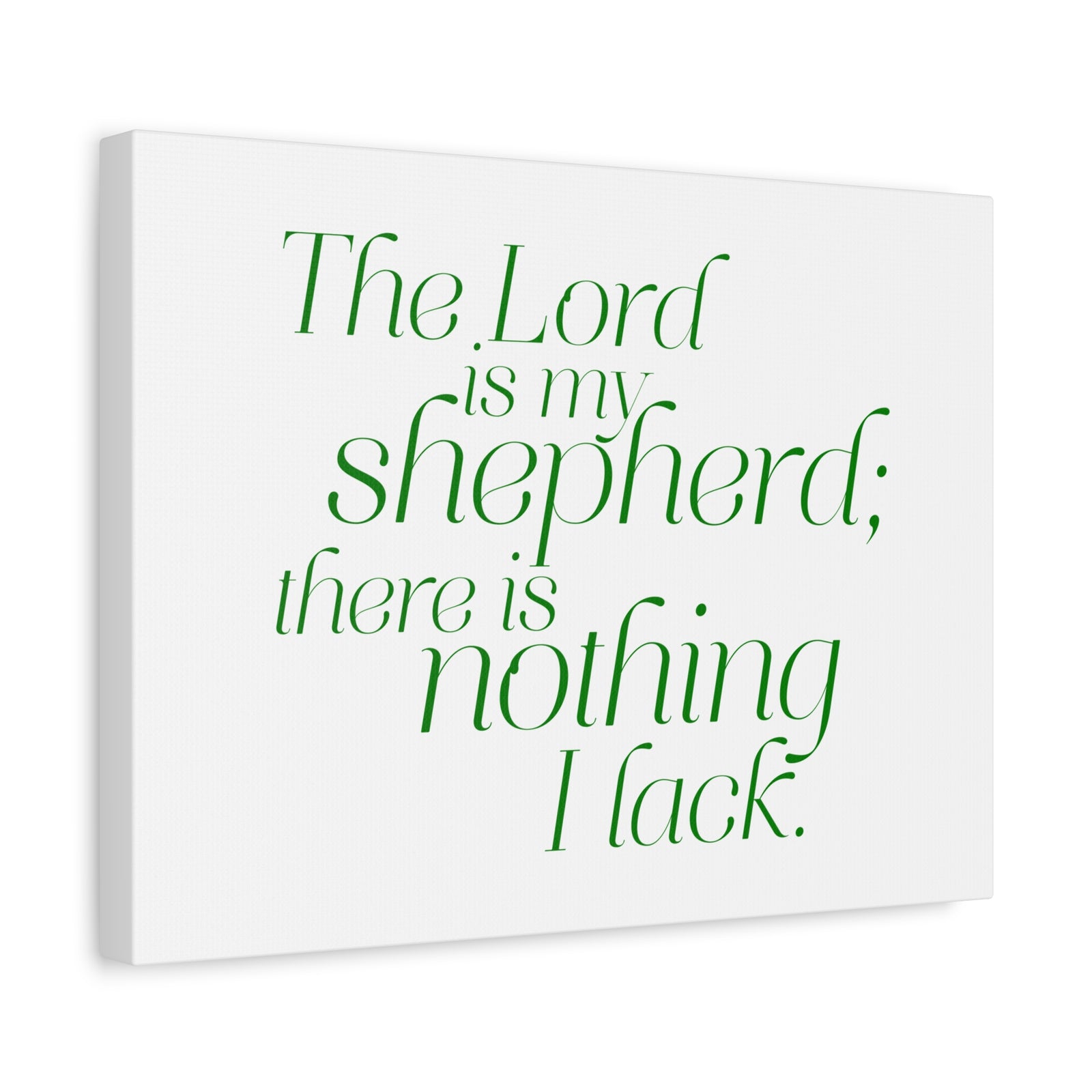 Scripture Walls My Shepherd Green Psalm 23:1 Bible Verse Canvas Christian Wall Art Ready to Hang-Express Your Love Gifts