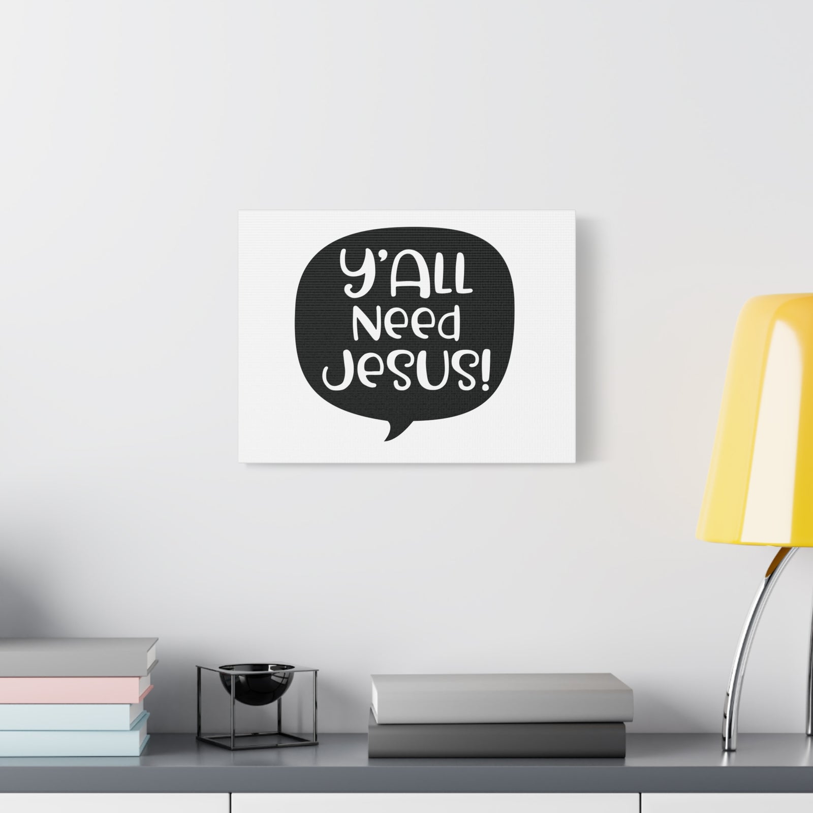 Scripture Canvas Y'all Need Jesus Psalm 37:4 Christian Wall Art Print Ready to Hang-Express Your Love Gifts