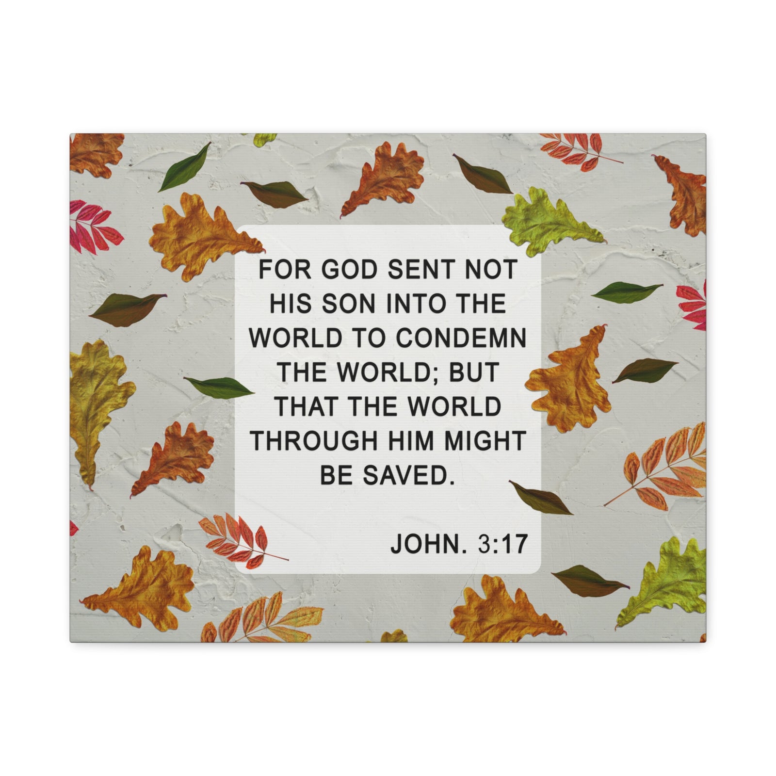 Scripture Walls God Sent John 3:17 Bible Verse Canvas Christian Wall Art Ready to Hang-Express Your Love Gifts