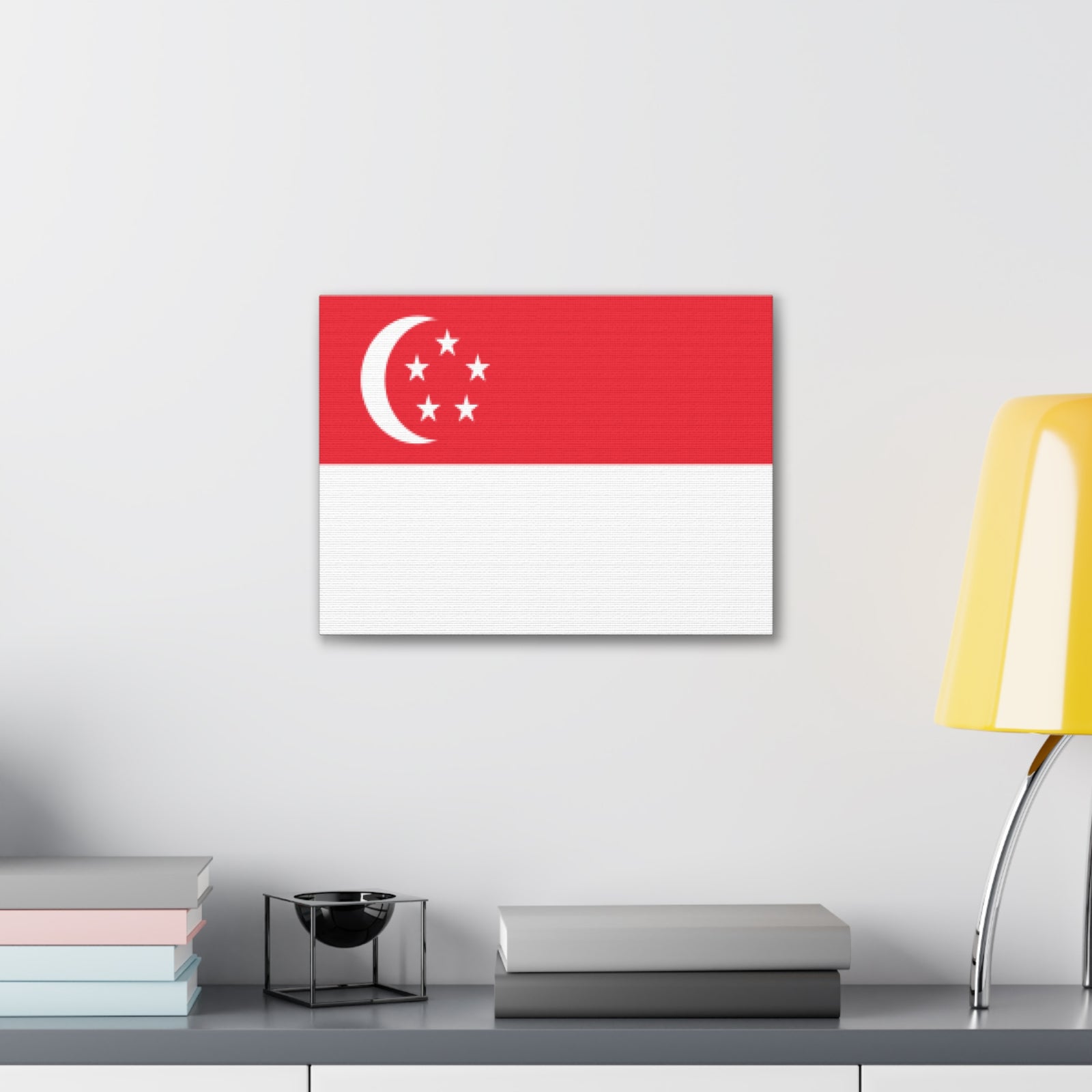 Singapore Country Flag Canvas Vibrant Wall Art Unframed Home Decor-Express Your Love Gifts