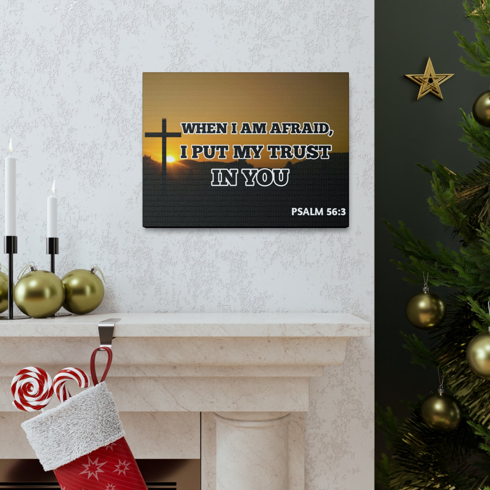 Scripture Walls My Trust In You Psalm 56:3 Bible Verse Canvas Christian Wall Art Ready to Hang-Express Your Love Gifts