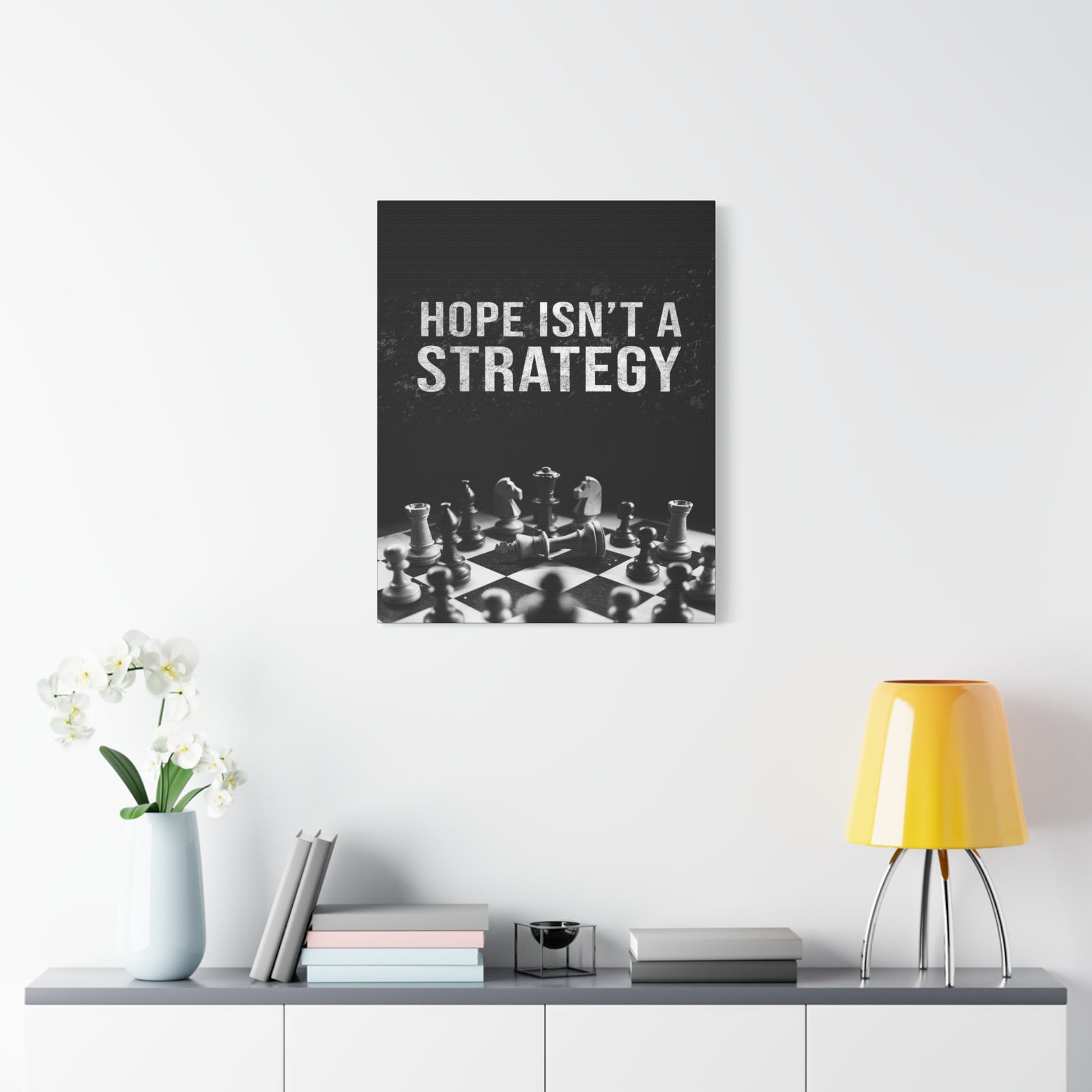 Hope Isn't A Strategy Wall Street Trading Quote-Money Motivation Wall Art-Express Your Love Gifts