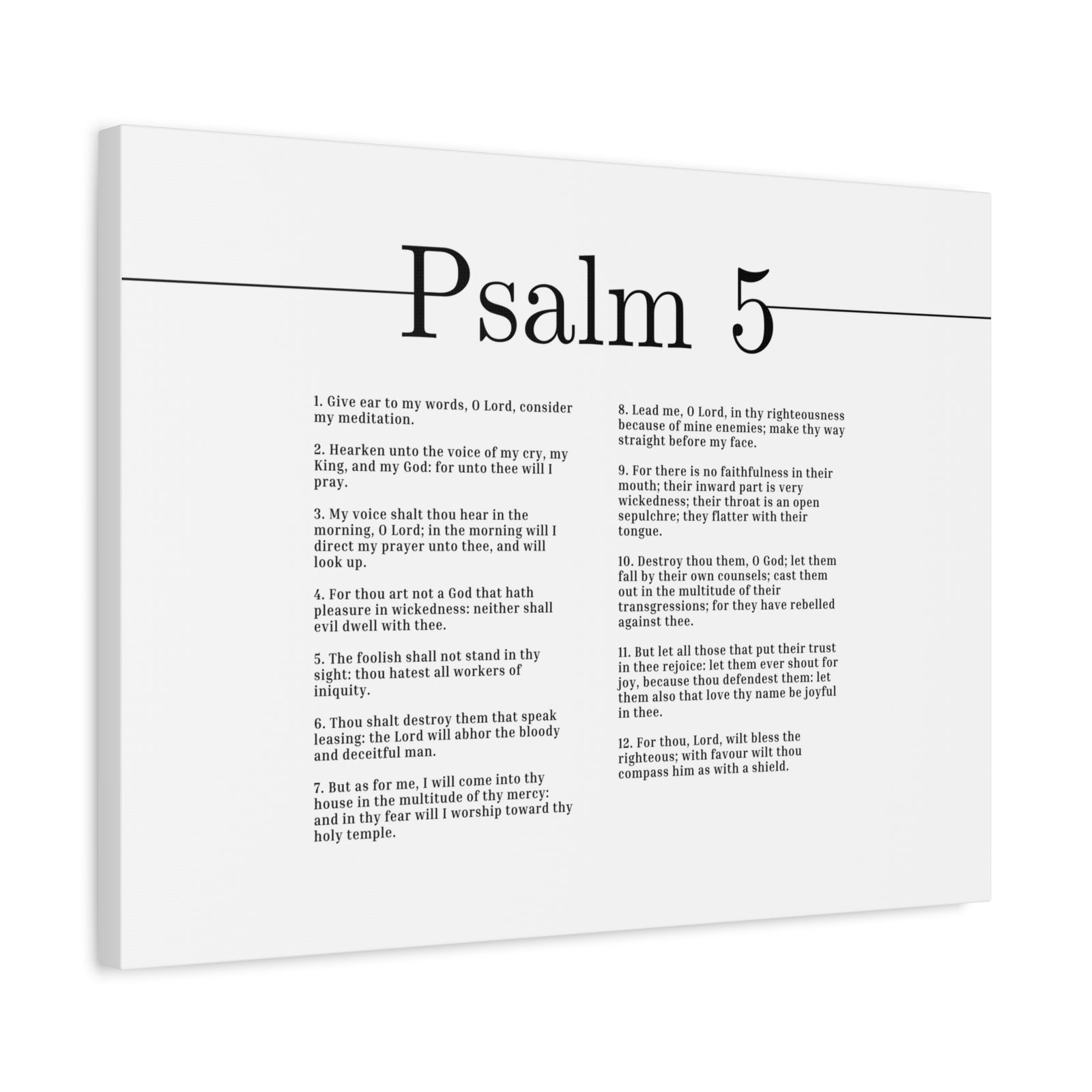 Scripture Canvas Will Bless The Righteous Psalm 5 Christian Wall Art Bible Verse Print Ready to Hang-Express Your Love Gifts