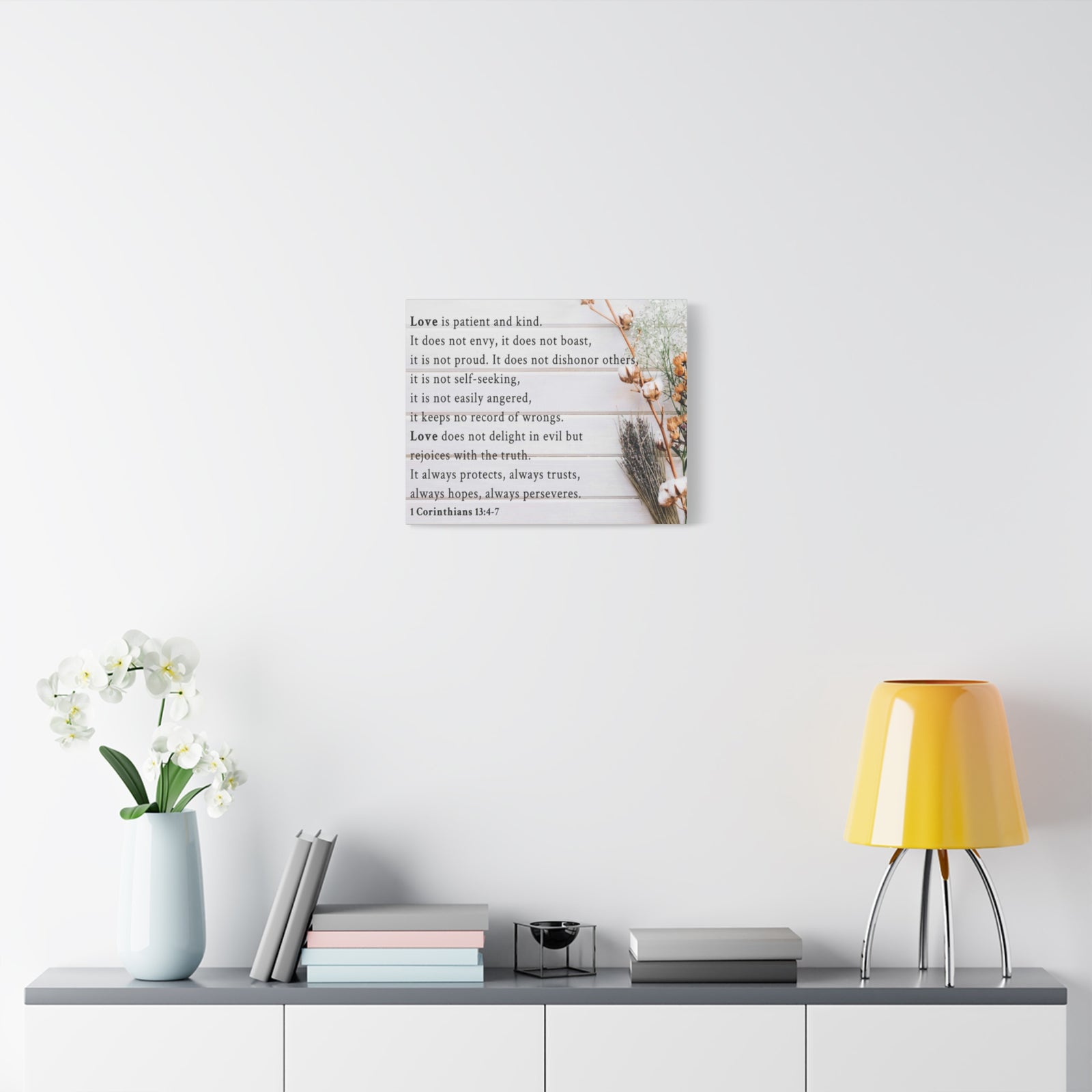 Scripture Walls Love is 1 Corinthians 13:4-7 Bible Verse Canvas Christian Wall Art Ready to Hang Unframed-Express Your Love Gifts