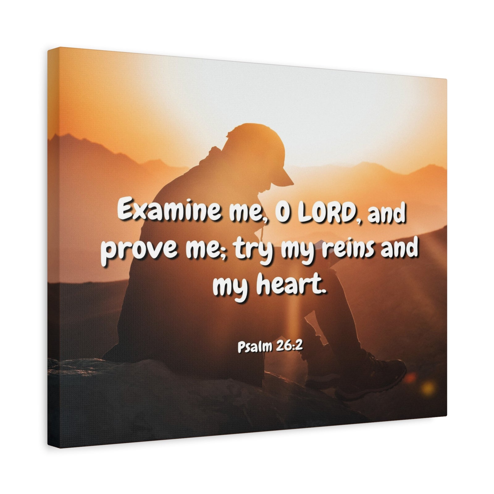 Scripture Canvas Prove Me Psalms 26:2 Christian Wall Art Bible Verse Print Ready to Hang-Express Your Love Gifts