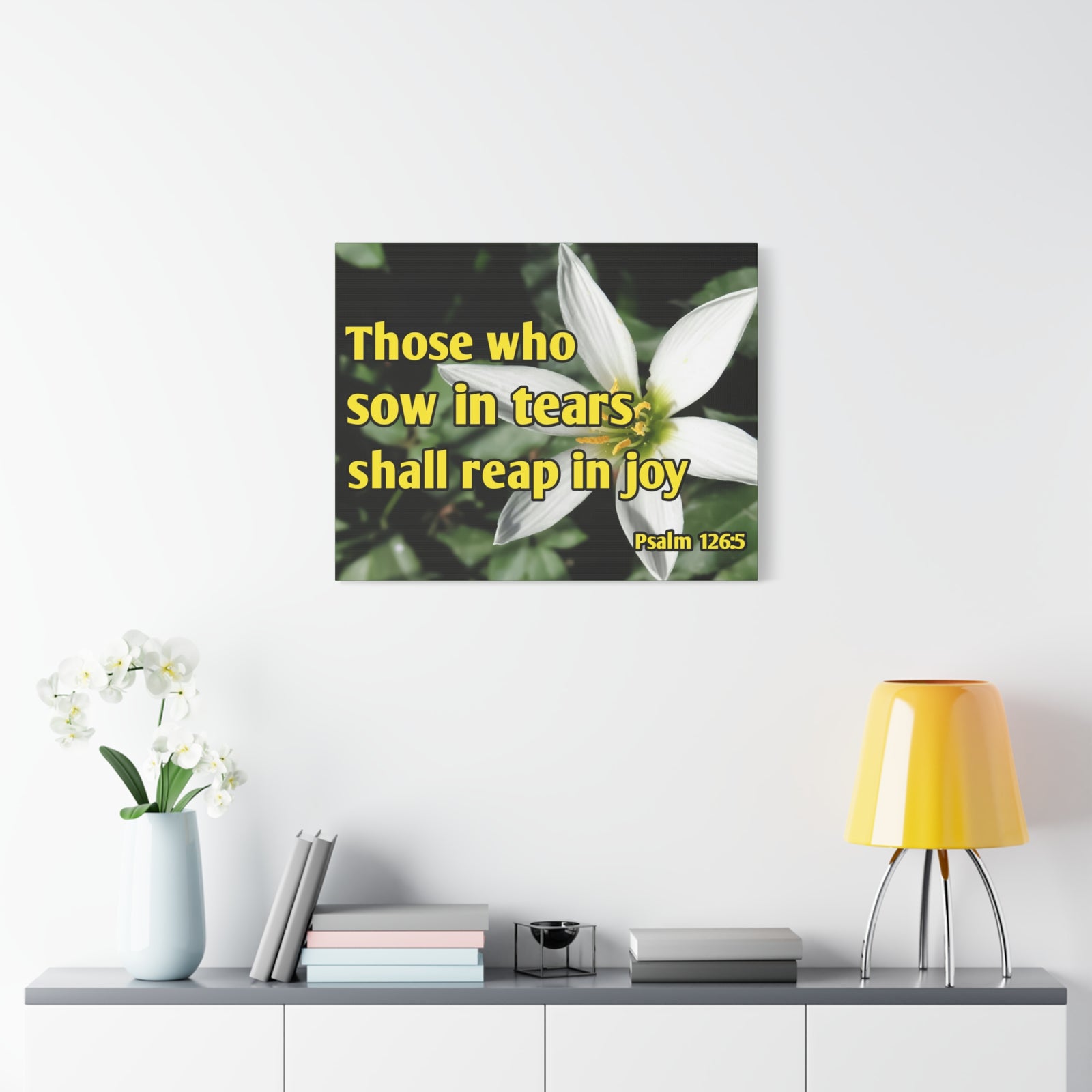 Scripture Walls Shall Reap In Joy Psalm 126:5 Bible Verse Canvas Christian Wall Art Ready to Hang-Express Your Love Gifts
