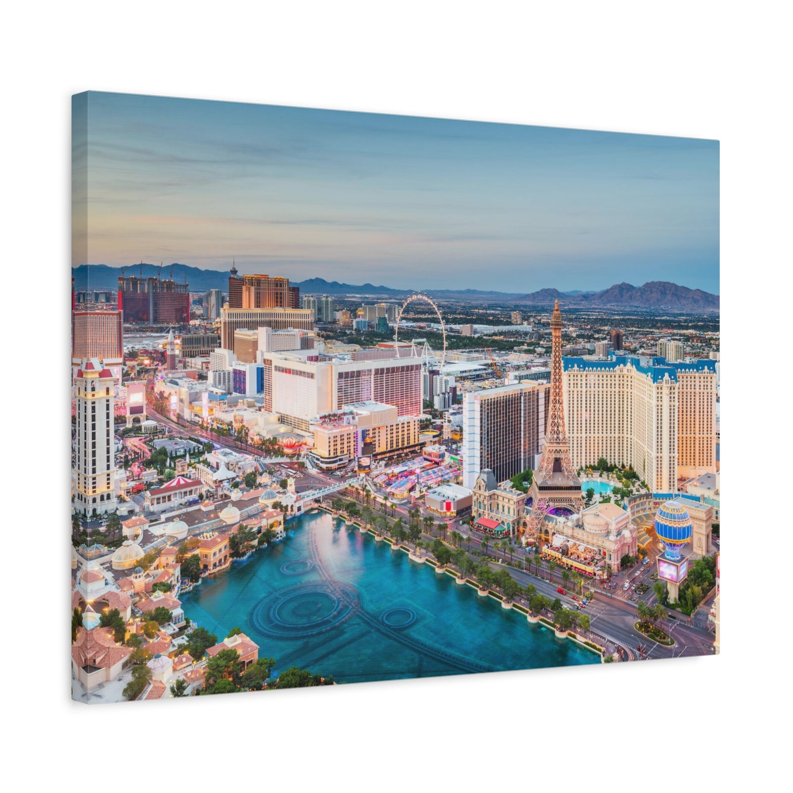 Las Vegas Daytime Skyline Canvas Artwork High-Quality Breathtaking Stunning Cityscape for Home Decor Ready to Hang-Express Your Love Gifts