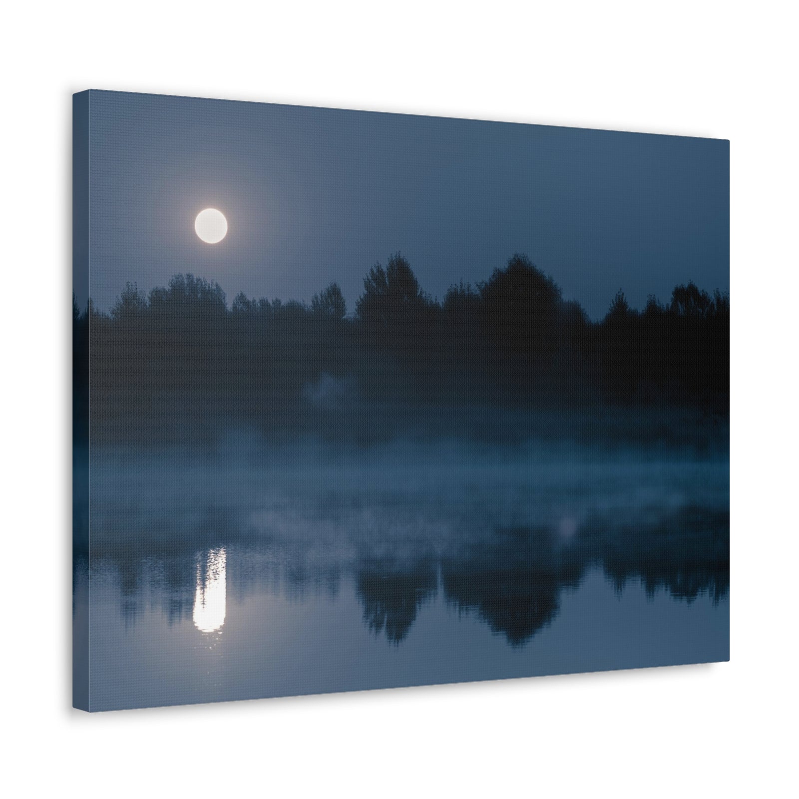 Misty Mountain Reflections Nature Wilderness Photography Canvas Wall Art for Home Decor Ready-to-Hang-Express Your Love Gifts