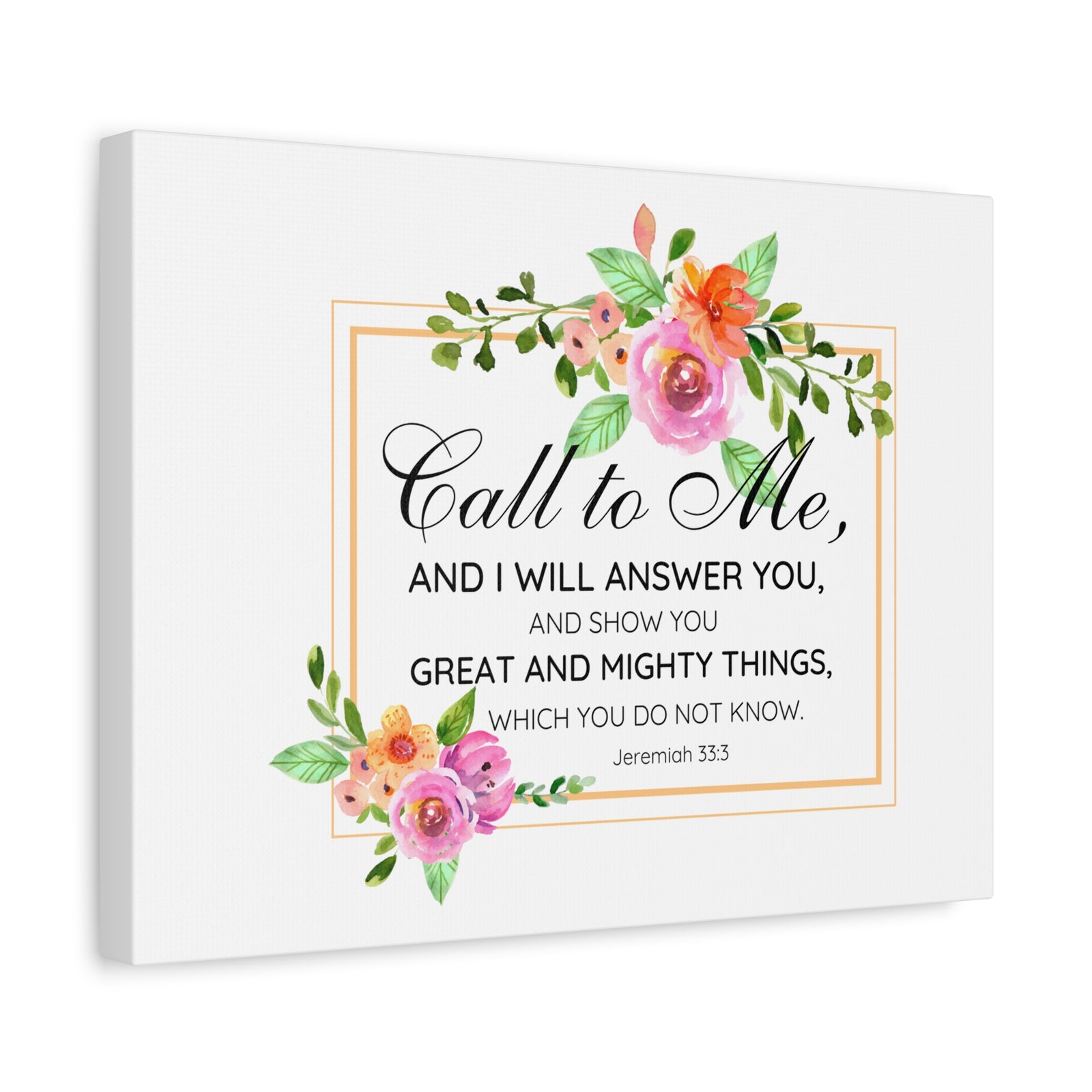 Scripture Walls Jeremiah 33:3 Call to Me Bible Verse Canvas Christian Wall Art Ready to Hang Unframed-Express Your Love Gifts