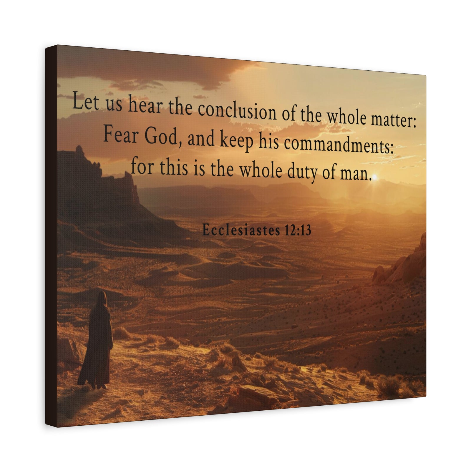 Scripture Walls Ecclesiastes 12:13 Bible Verse Canvas Christian Wall Art Ready to Hang Unframed-Express Your Love Gifts