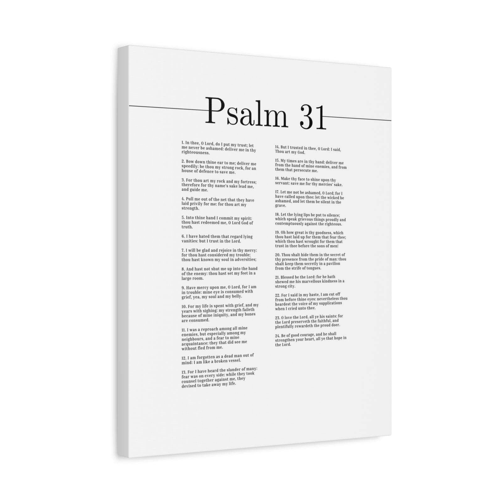 Scripture Canvas O Lord God Of Truth Psalm 31 Christian Wall Art Bible Verse Print Ready to Hang-Express Your Love Gifts