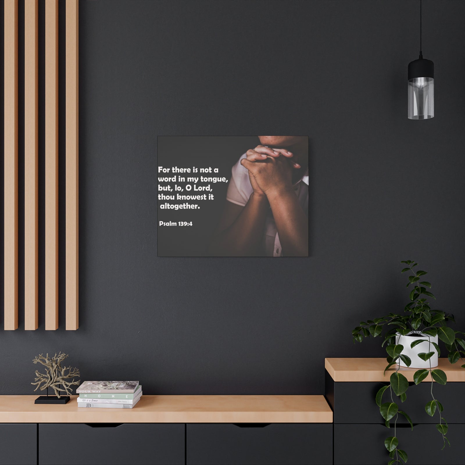 Bible Verse Canvas For There is Not a Word Psalm 139:4 Christian Home Décor Wall Art Scripture Ready to Hang Faith Print-Express Your Love Gifts