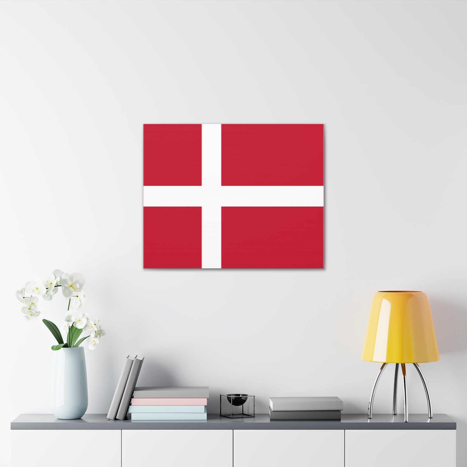 Denmark Country Flag Canvas Vibrant Wall Art Unframed Home Decor-Express Your Love Gifts