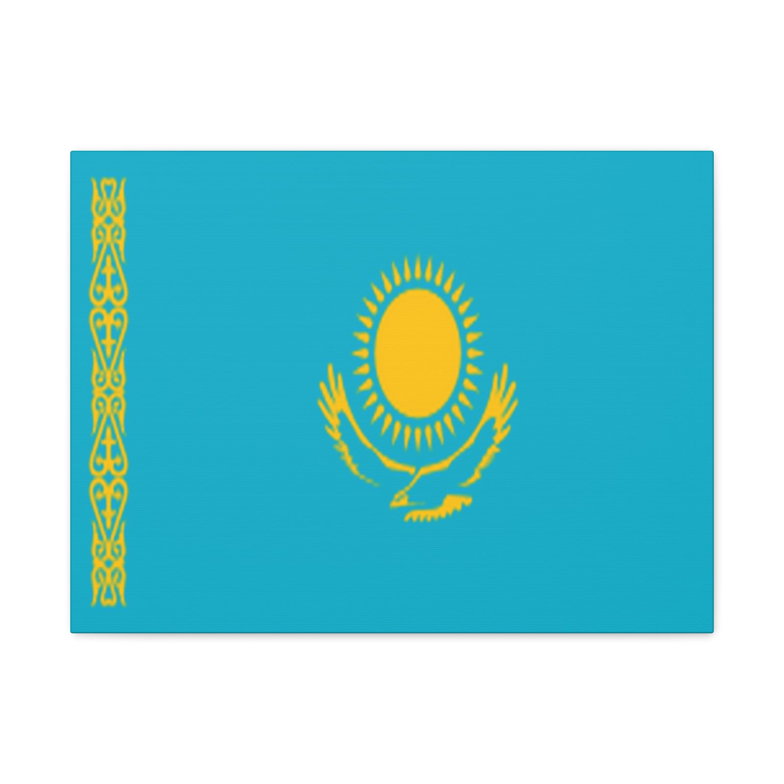 Kazakhstan Country Flag Canvas Vibrant Wall Art Unframed Home Decor-Express Your Love Gifts