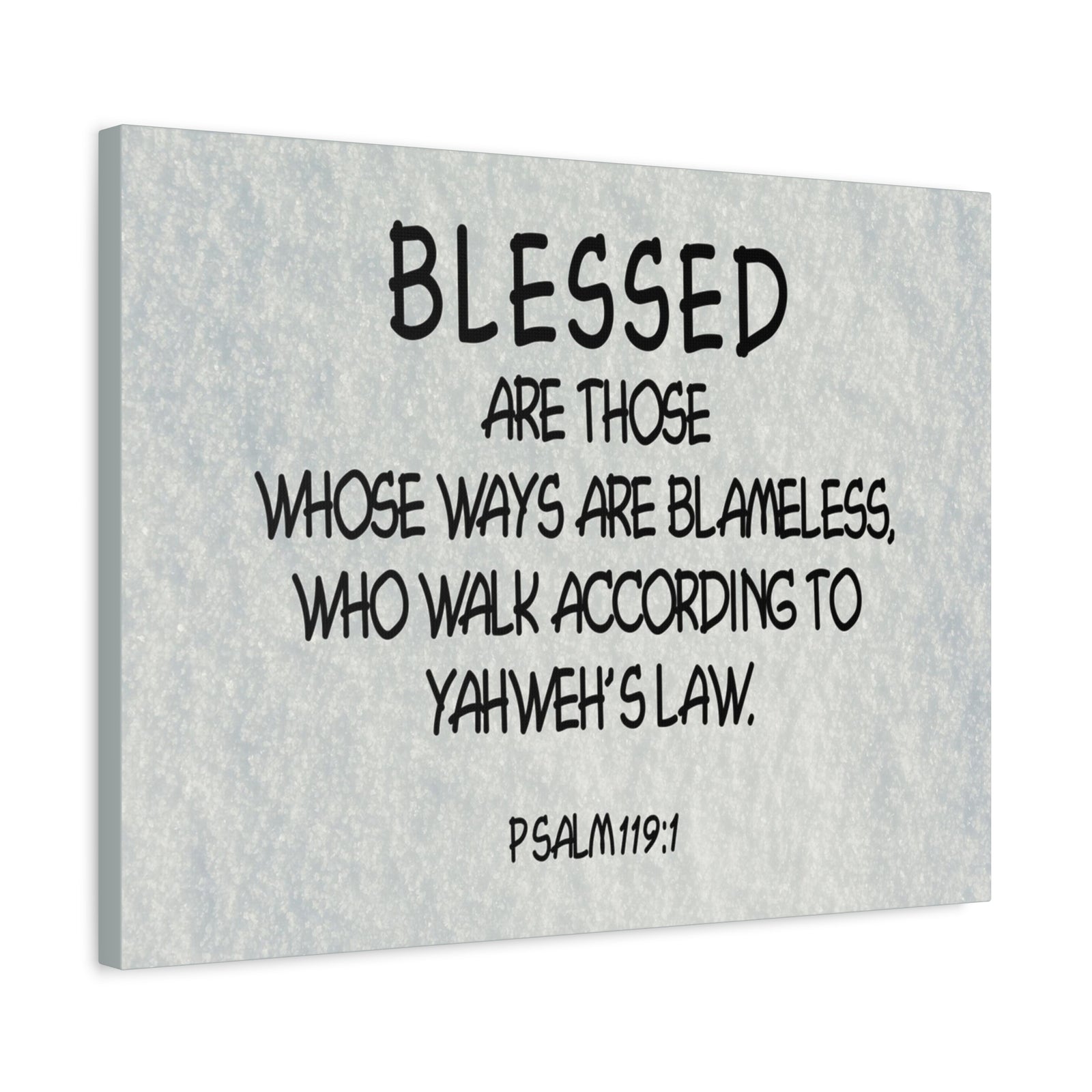 Bible Verse Canvas Yahweh's Law Psalm 119:1 Scripture Wall Art Christian Home Decor-Express Your Love Gifts