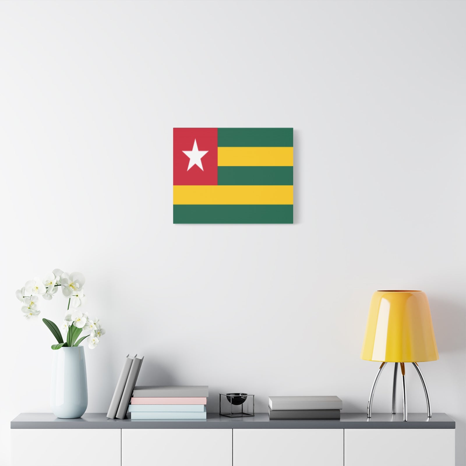 Togo Country Flag Canvas Vibrant Wall Art Unframed Home Decor-Express Your Love Gifts