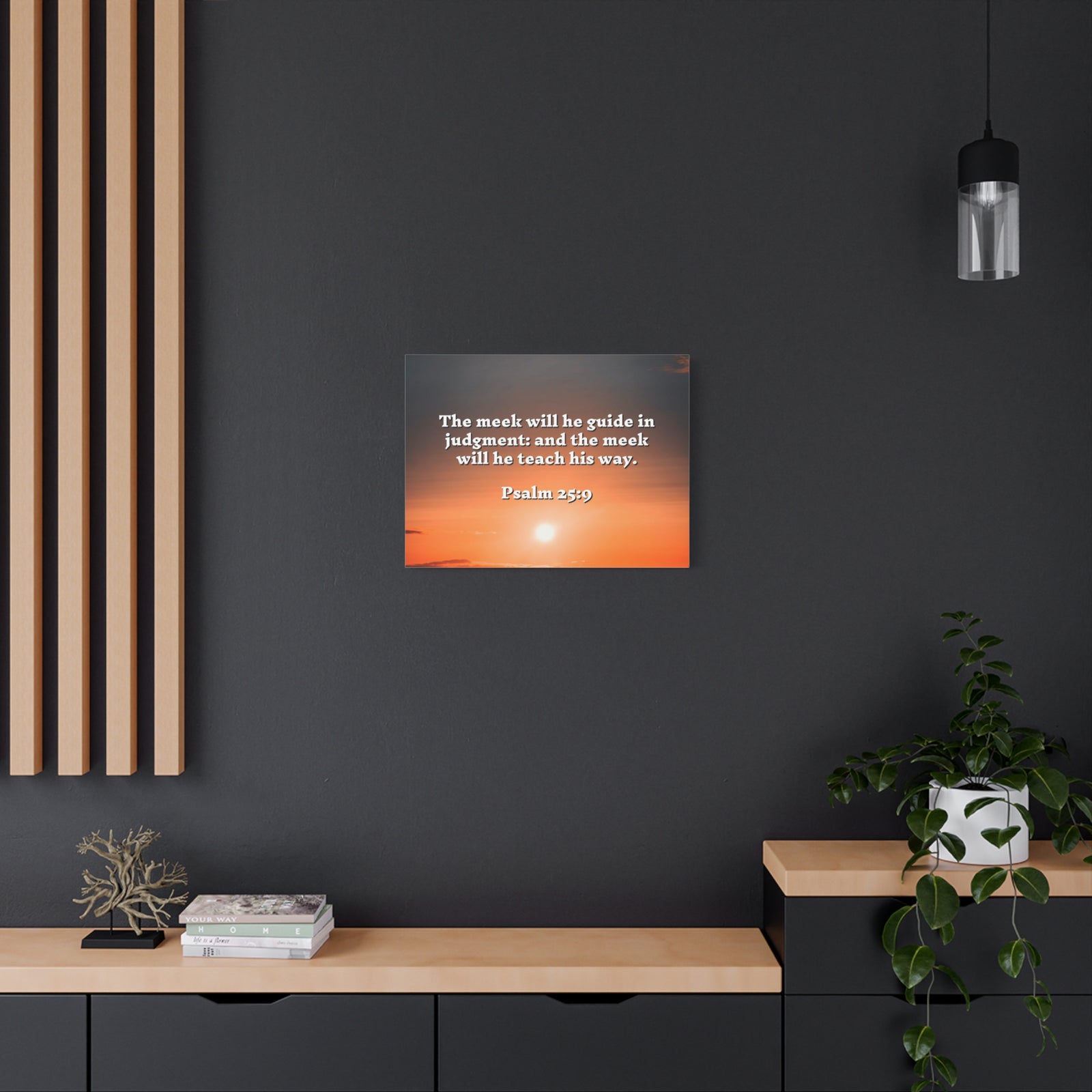 Scripture Walls Guide In Judgement Psalm 25:9 Bible Verse Canvas Christian Wall Art Ready to Hang-Express Your Love Gifts