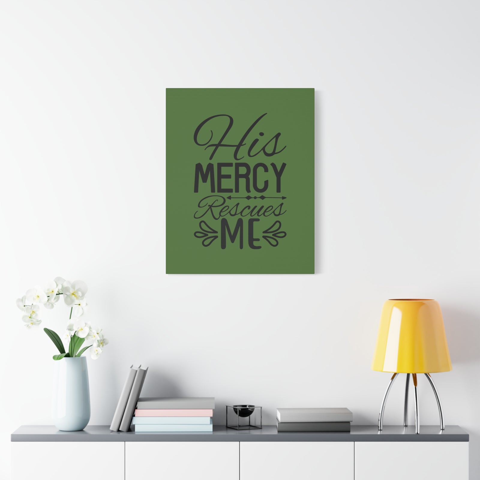 Scripture Walls Rescues Me Dark Green Psalm 71:2 Bible Canvas Christian Wall Art Ready to Hang-Express Your Love Gifts