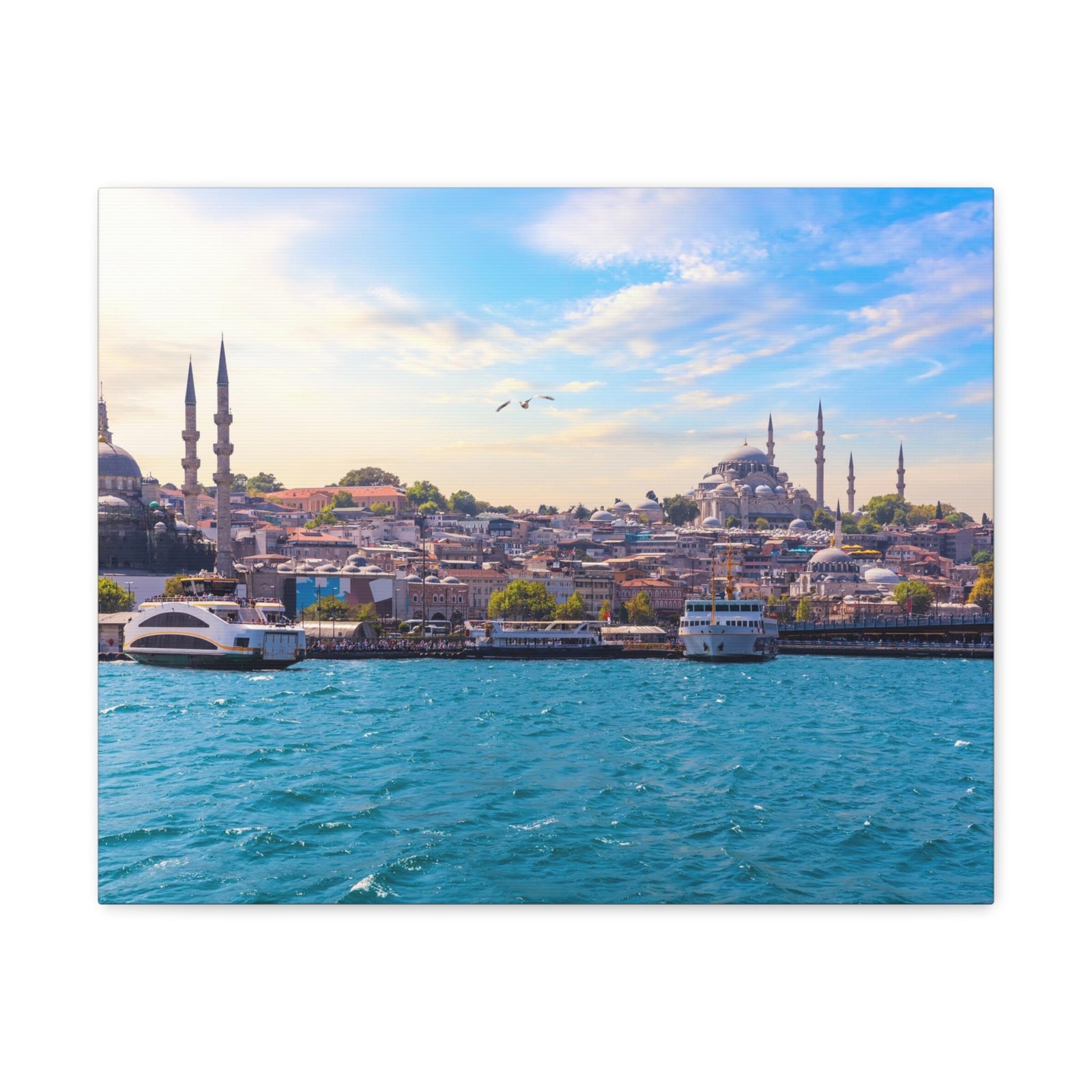 Istanbul Daytime Skyline Canvas Artwork High-Quality Breathtaking Stunning Cityscape for Home Decor Ready to Hang-Express Your Love Gifts
