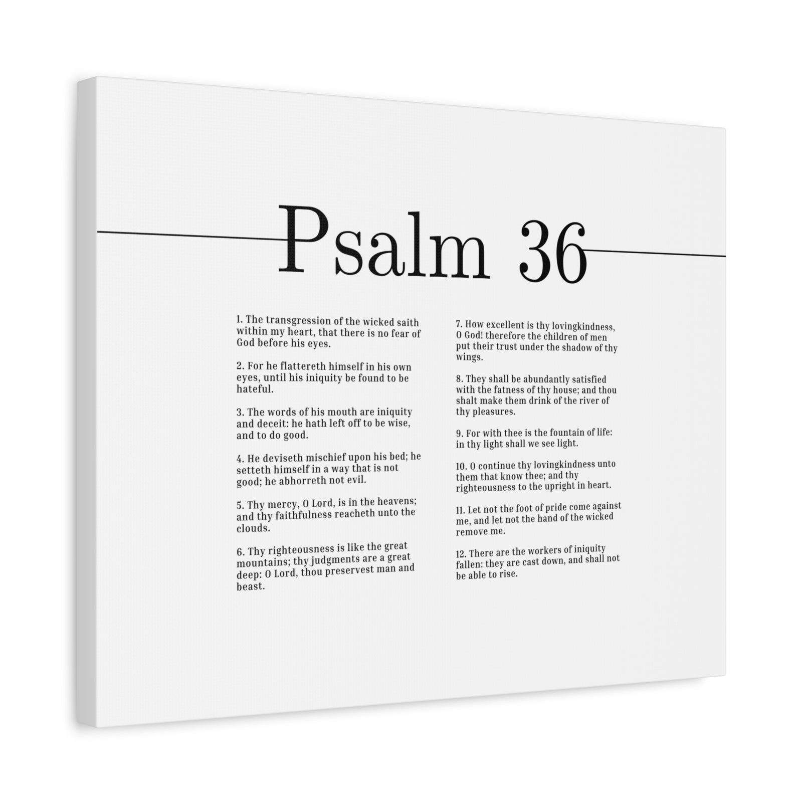Scripture Canvas In Thy Light Shall We See Light Psalm 36 Christian Wall Art Bible Verse Print Ready to Hang-Express Your Love Gifts