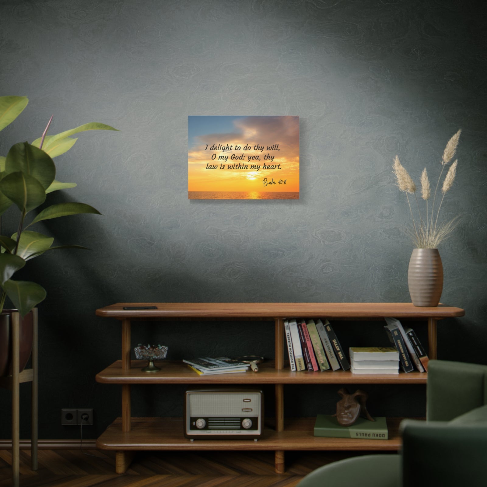 Scripture Walls Thy Will Psalms 40:8 Bible Verse Canvas Christian Wall Art Ready to Hang-Express Your Love Gifts
