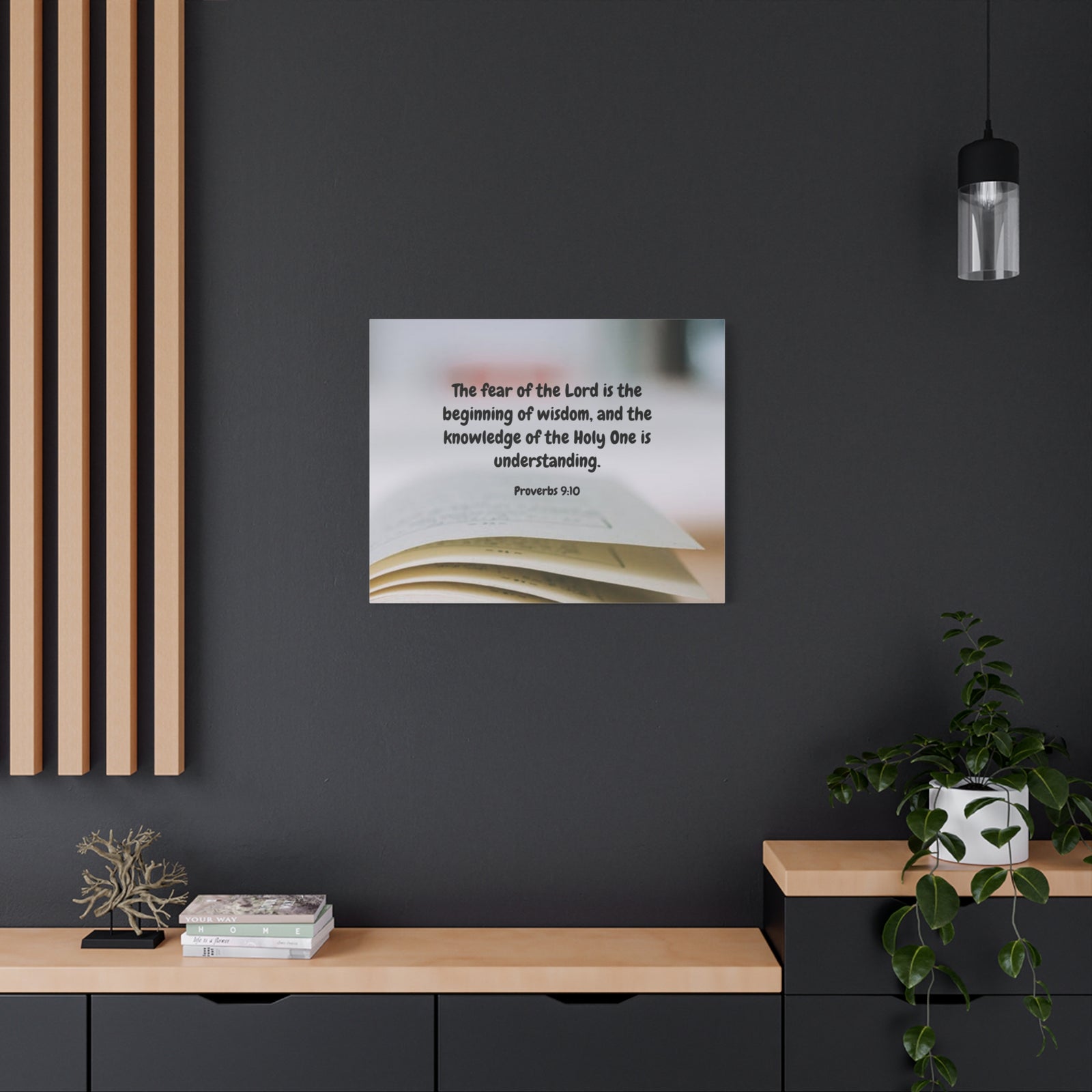 Scripture Walls Fear Of The Lord Proverbs 9:10 Bible Verse Canvas Christian Wall Art Ready to Hang-Express Your Love Gifts
