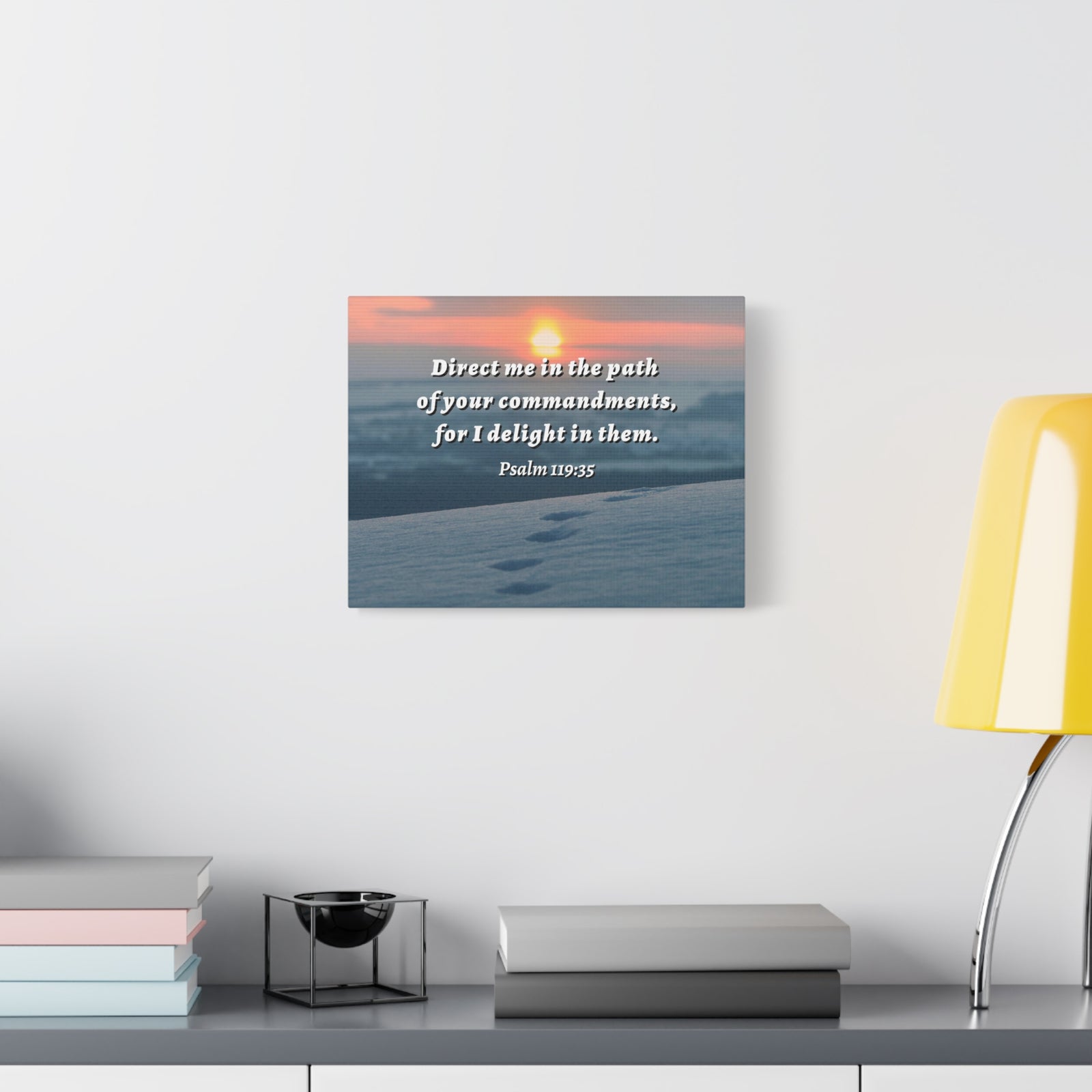 Scripture Walls Direct Me In The Path Psalm 119:35 Bible Verse Canvas Christian Wall Art Ready to Hang-Express Your Love Gifts