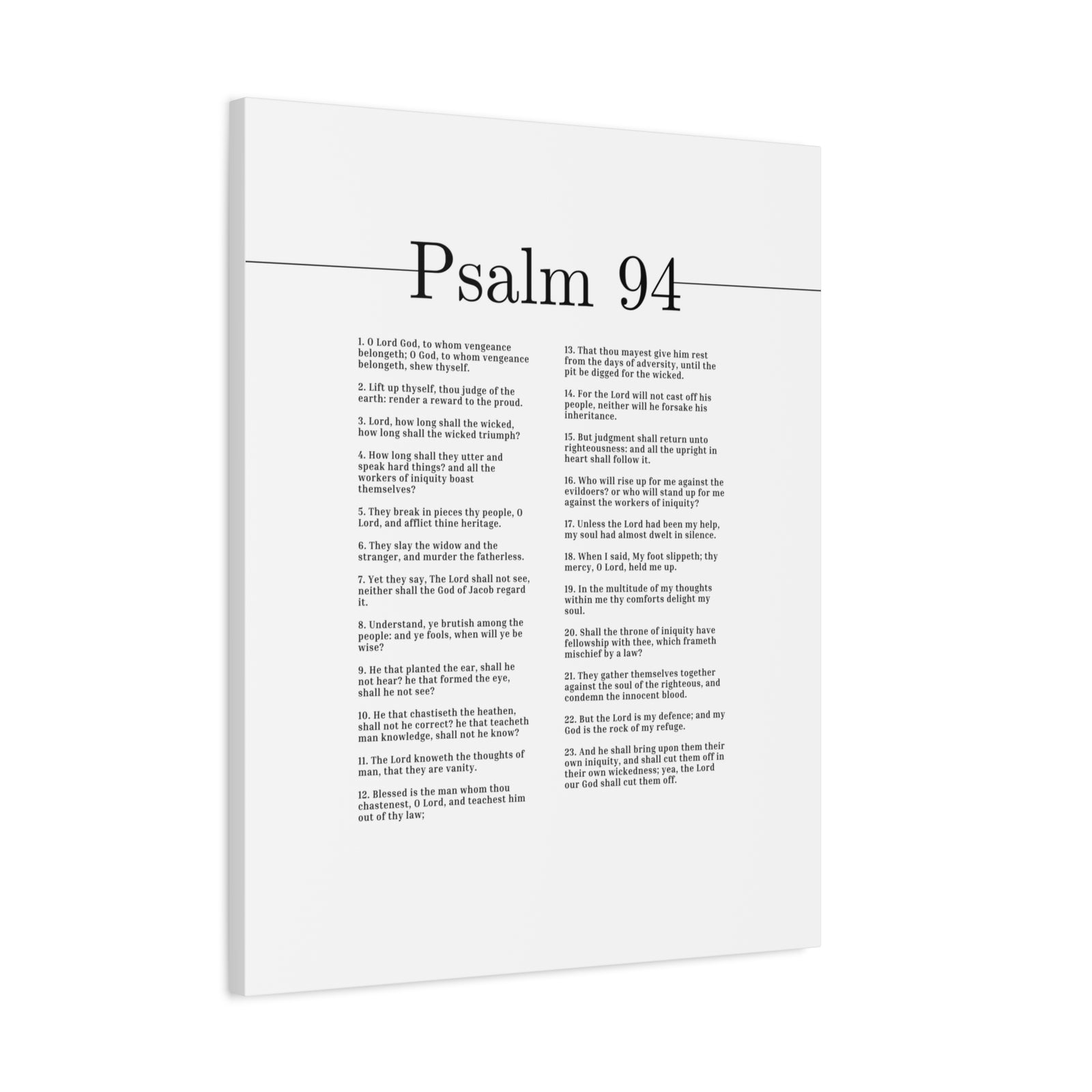Scripture Canvas The Lord Our God Psalm 94 Christian Wall Art Bible Verse Print Ready to Hang-Express Your Love Gifts