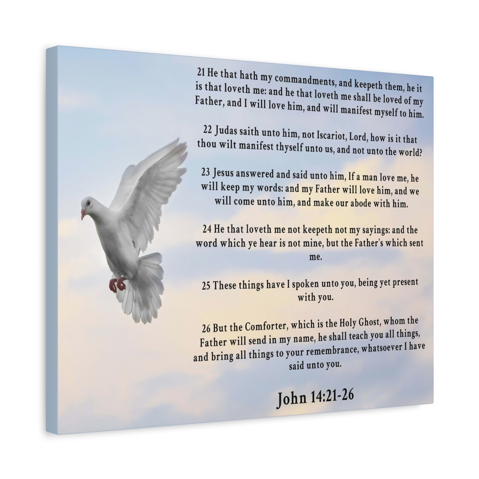Scripture Walls John 14:21-26 KJV Christian Wall Art Print Ready to Hang Unframed-Express Your Love Gifts