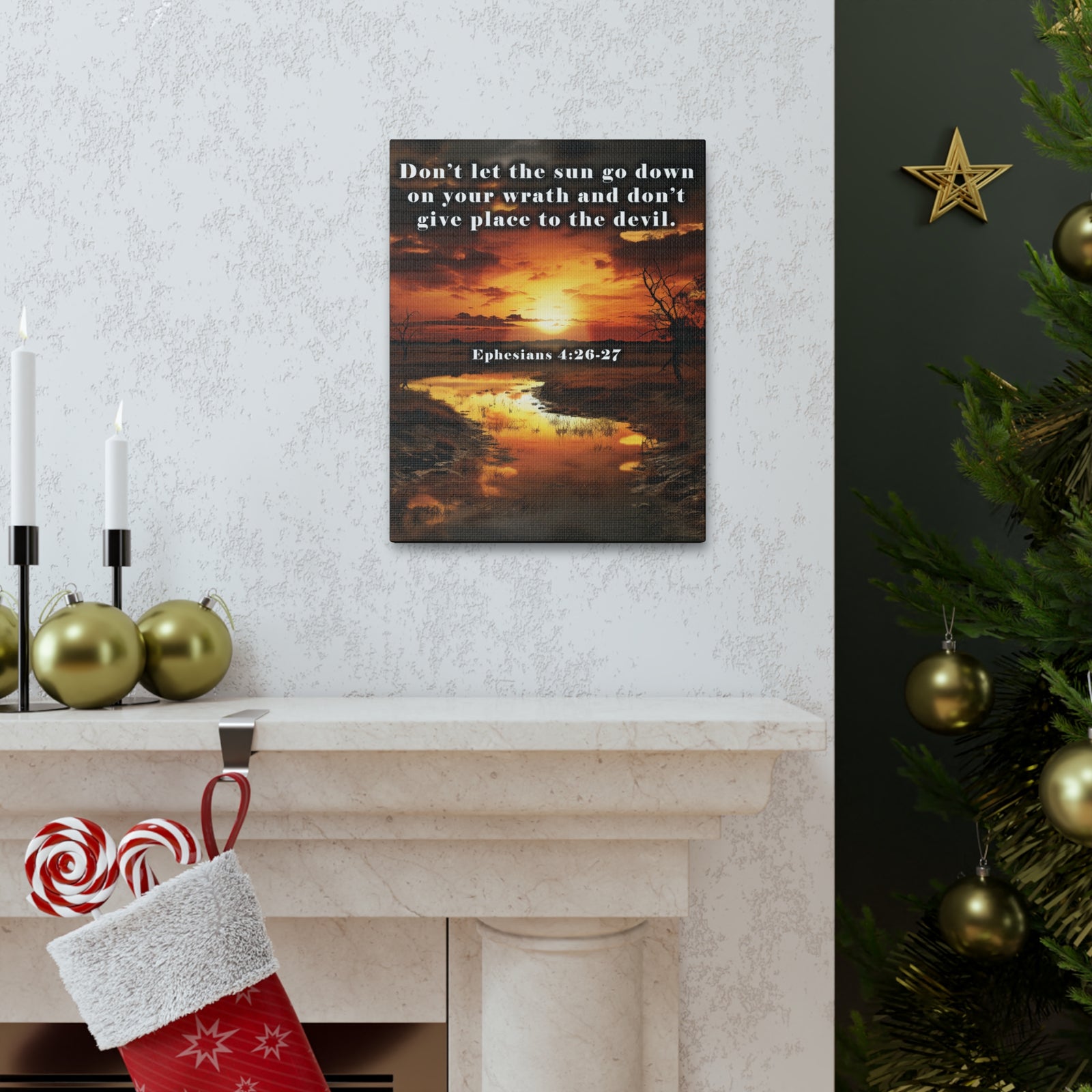 Scripture Walls Be Ye Angry Ephesians 4:26-27 Christian Wall Art Print Ready to Hang Unframed-Express Your Love Gifts