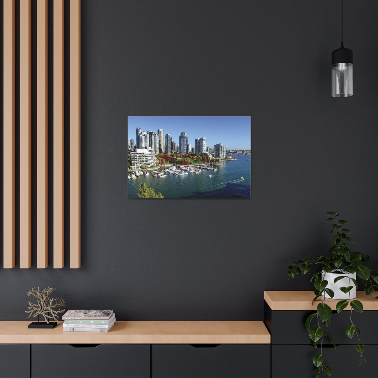 Vancouver Daytime Skyline Canvas Artwork High-Quality Breathtaking Stunning Cityscape for Home Decor Ready to Hang-Express Your Love Gifts