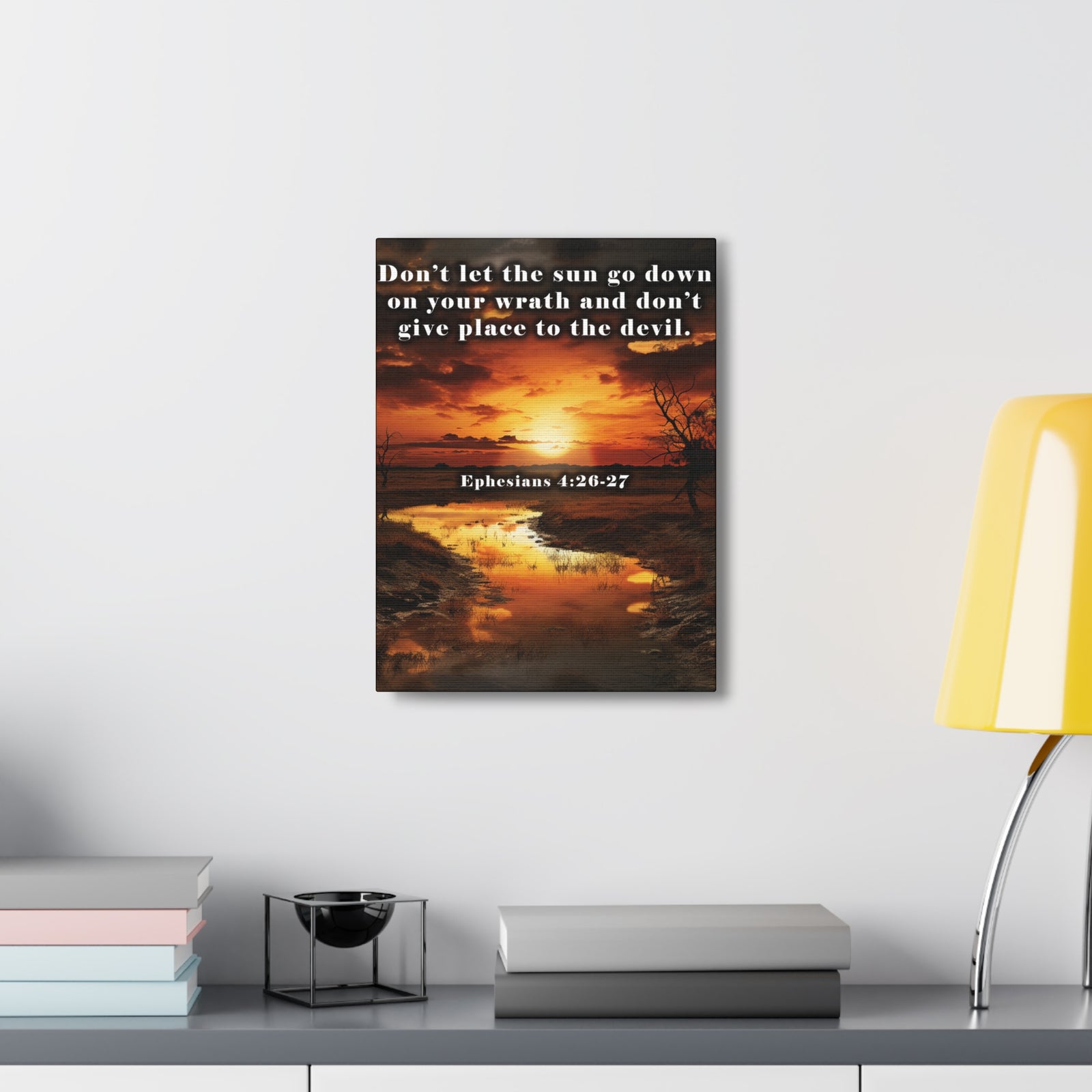 Scripture Walls Be Ye Angry Ephesians 4:26-27 Christian Wall Art Print Ready to Hang Unframed-Express Your Love Gifts