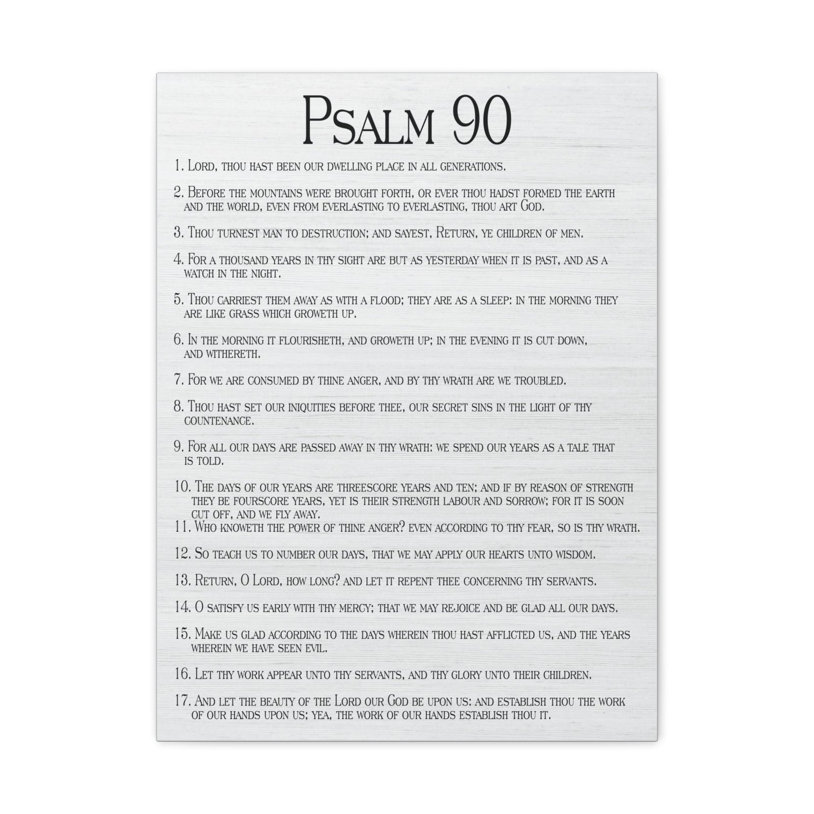 Scripture Walls How Time Flies Fast Psalm 90:13 Christian Wall Art Print Ready to Hang-Express Your Love Gifts