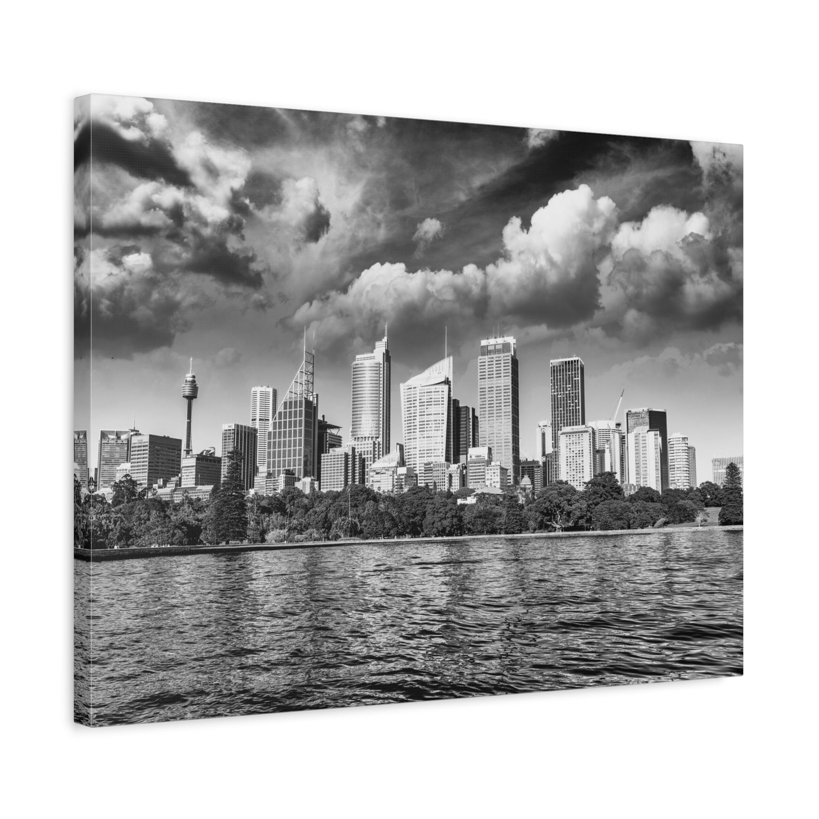 Sydney Black And White Skyline Canvas Artwork High-Quality Breathtaking Stunning Cityscape for Home Decor Ready to Hang-Express Your Love Gifts