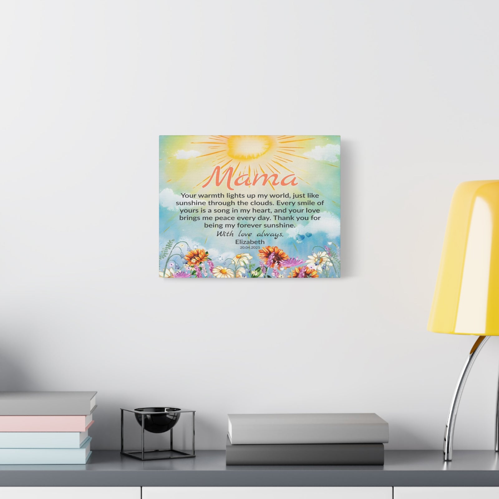 Personalized To Mom Your Smile Lifts Me Higher Custom Canvas Wall Art-Express Your Love Gifts