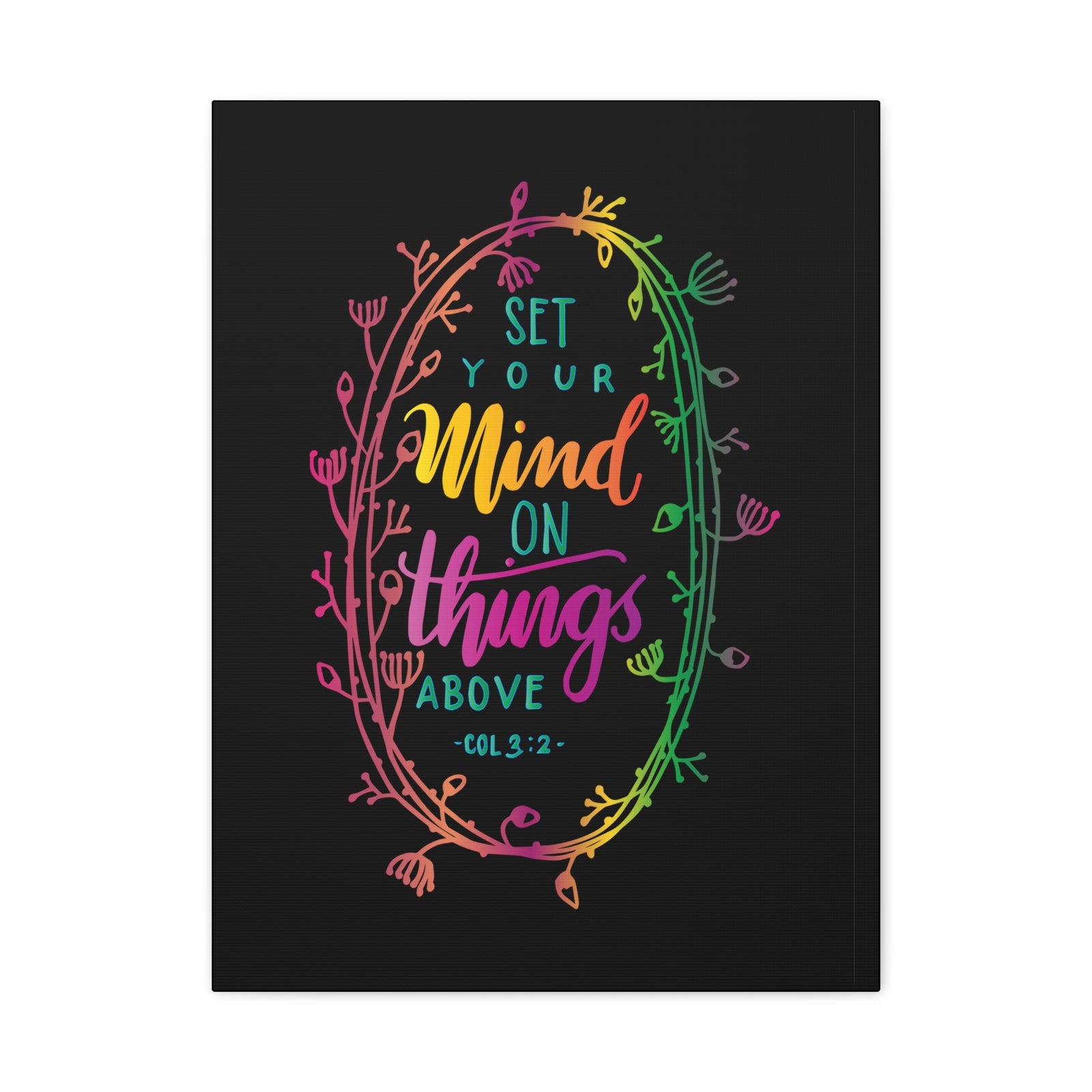 Scripture Canvas Things Above Col 3:2 Christian Wall Art Bible Verse Print Ready to Hang-Express Your Love Gifts