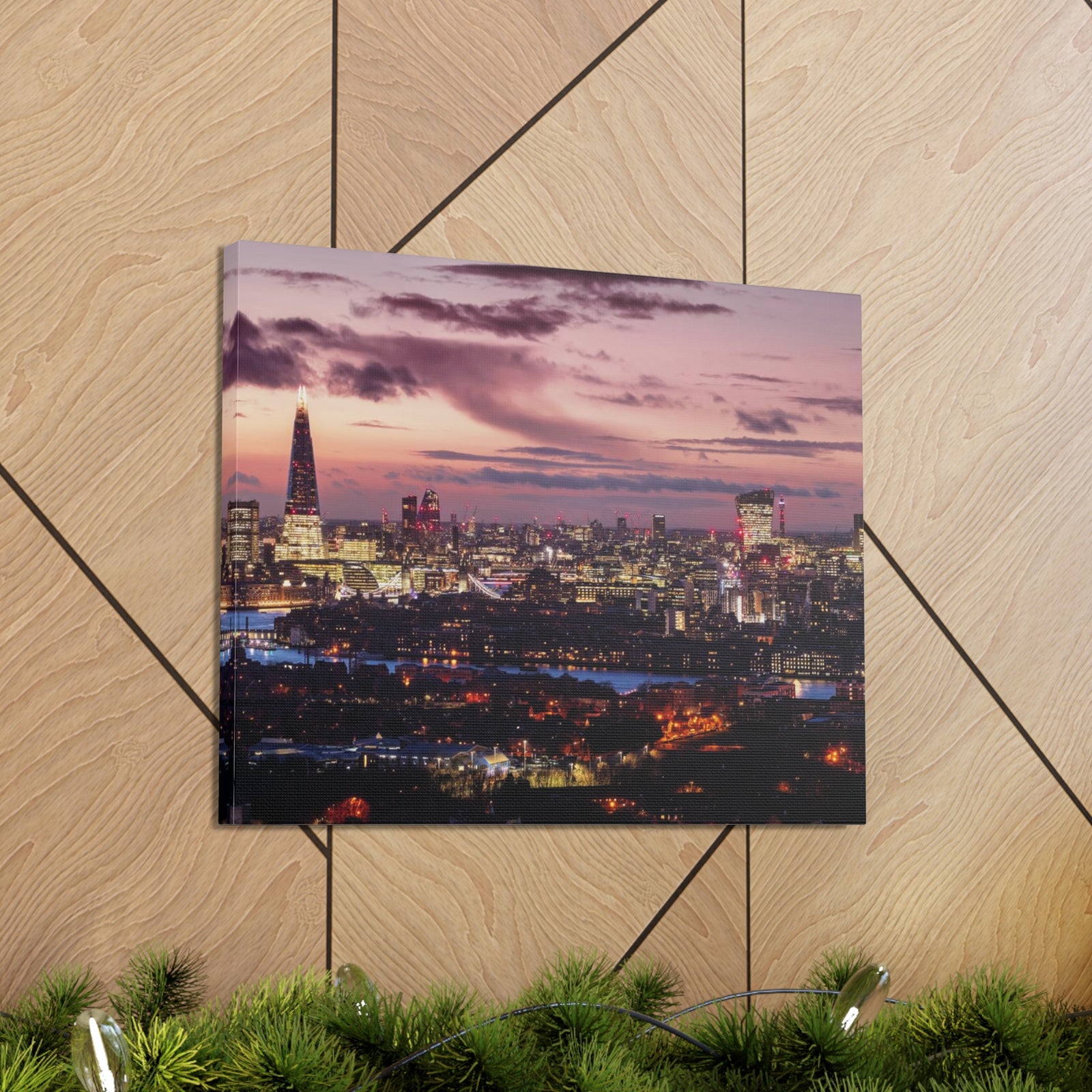 London Night Skyline Canvas Artwork High-Quality Breathtaking Stunning Cityscape for Home Decor Ready to Hang-Express Your Love Gifts