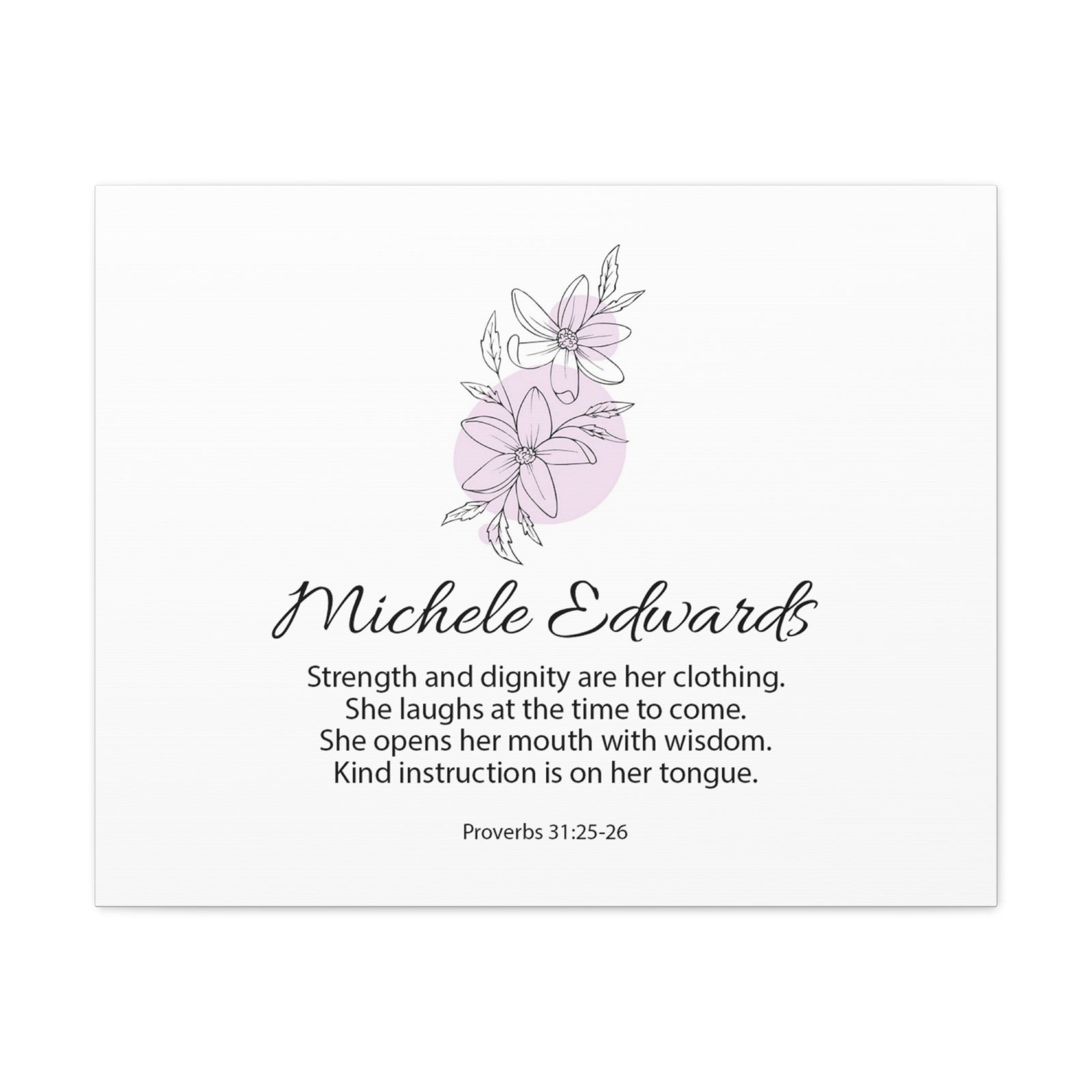 Personalized Proverbs 31:25-26-Express Your Love Gifts